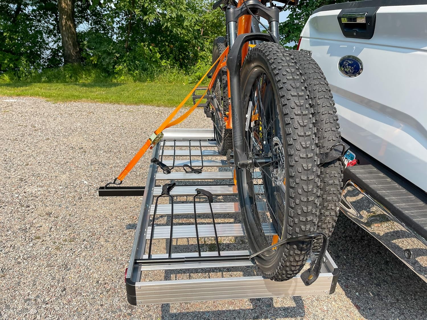 Heavy Duty 2-In-1 Aluminum Automotive Cargo Luggage With Bike Hitch Rack