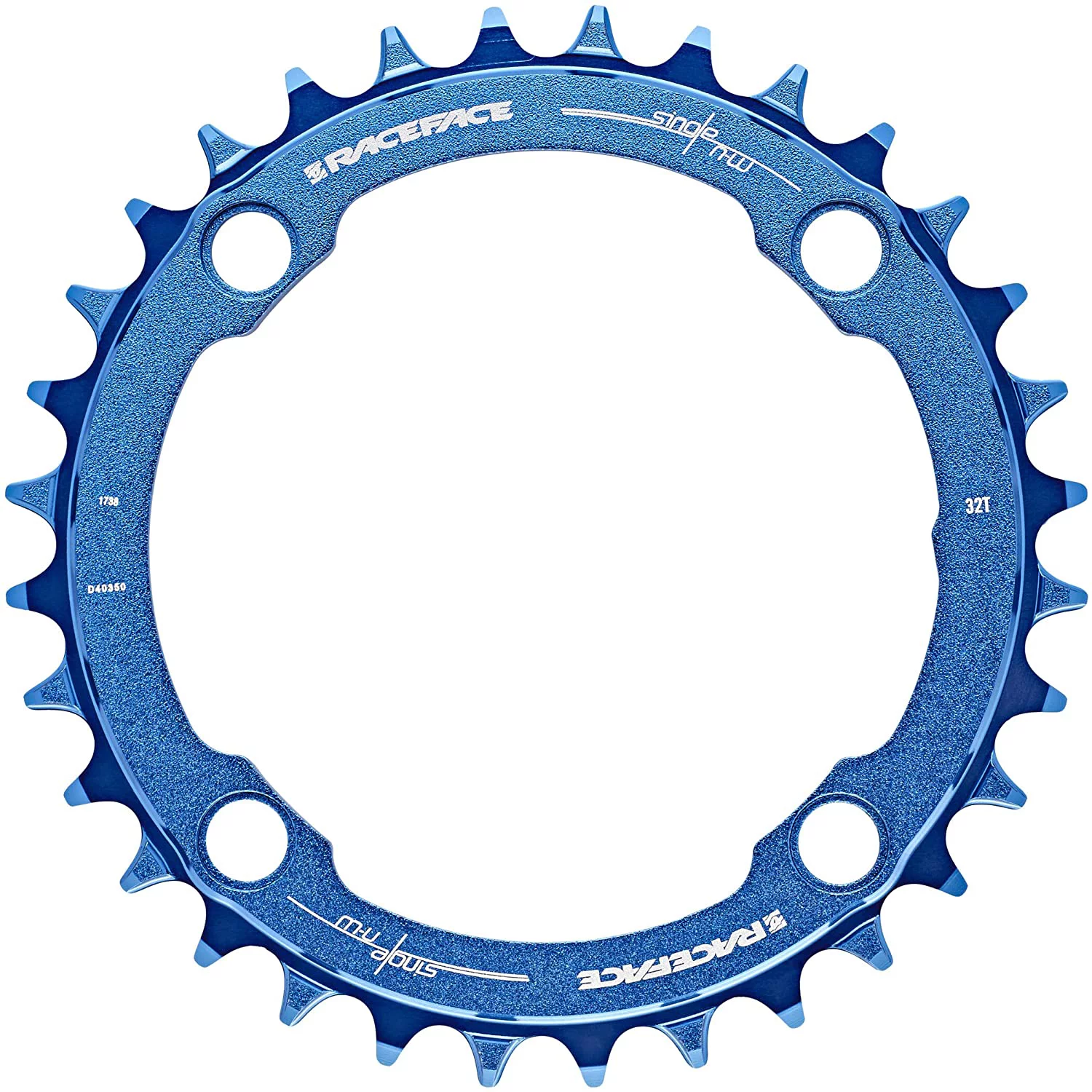 RaceFace Narrow Wide Chainring - Blue Tooth Count: 38 Chainring BCD: 104