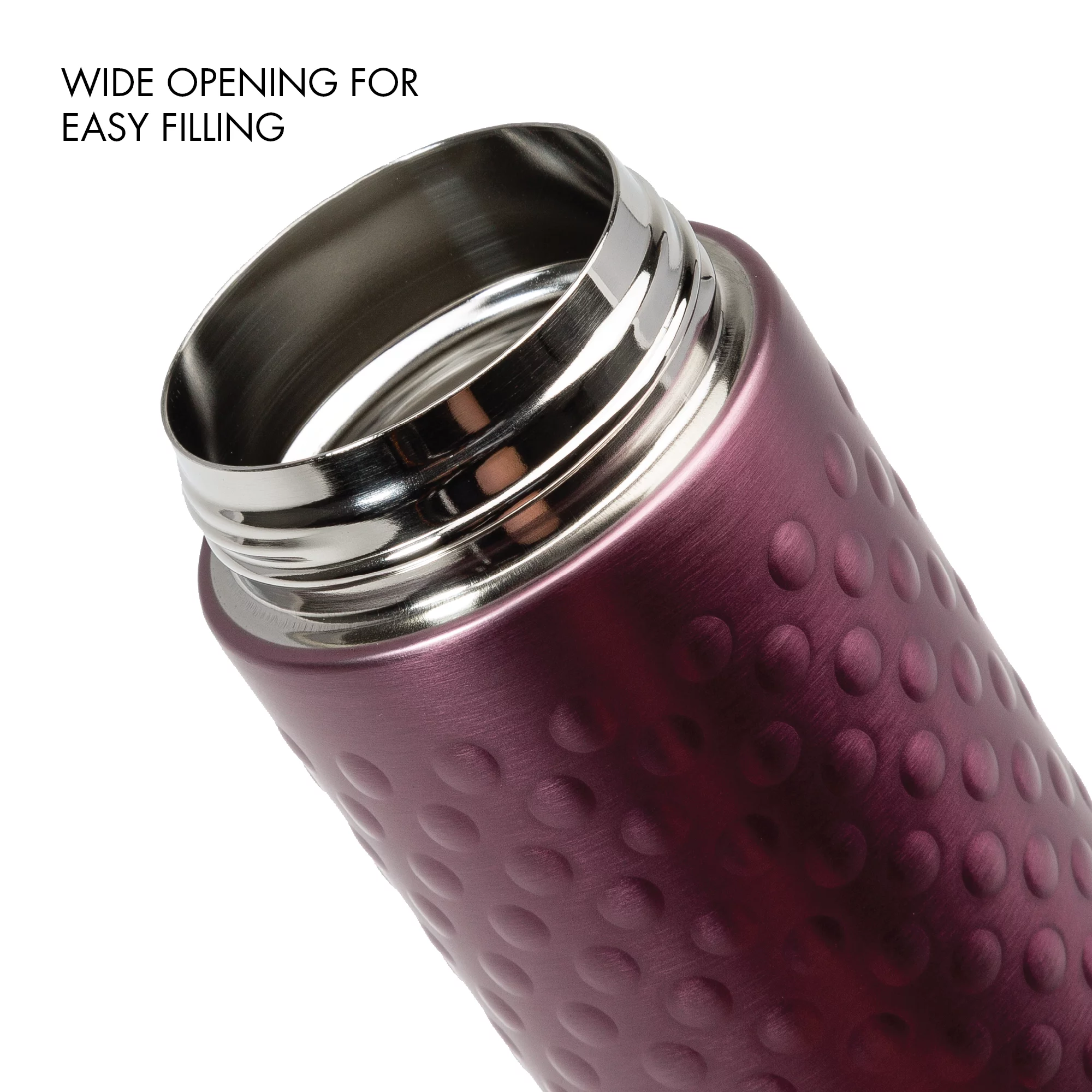 Primula Hamilton Tumbler 12 Ounce Stainless Steel Vacuum Insulated Tumbler, Thermos, Purple