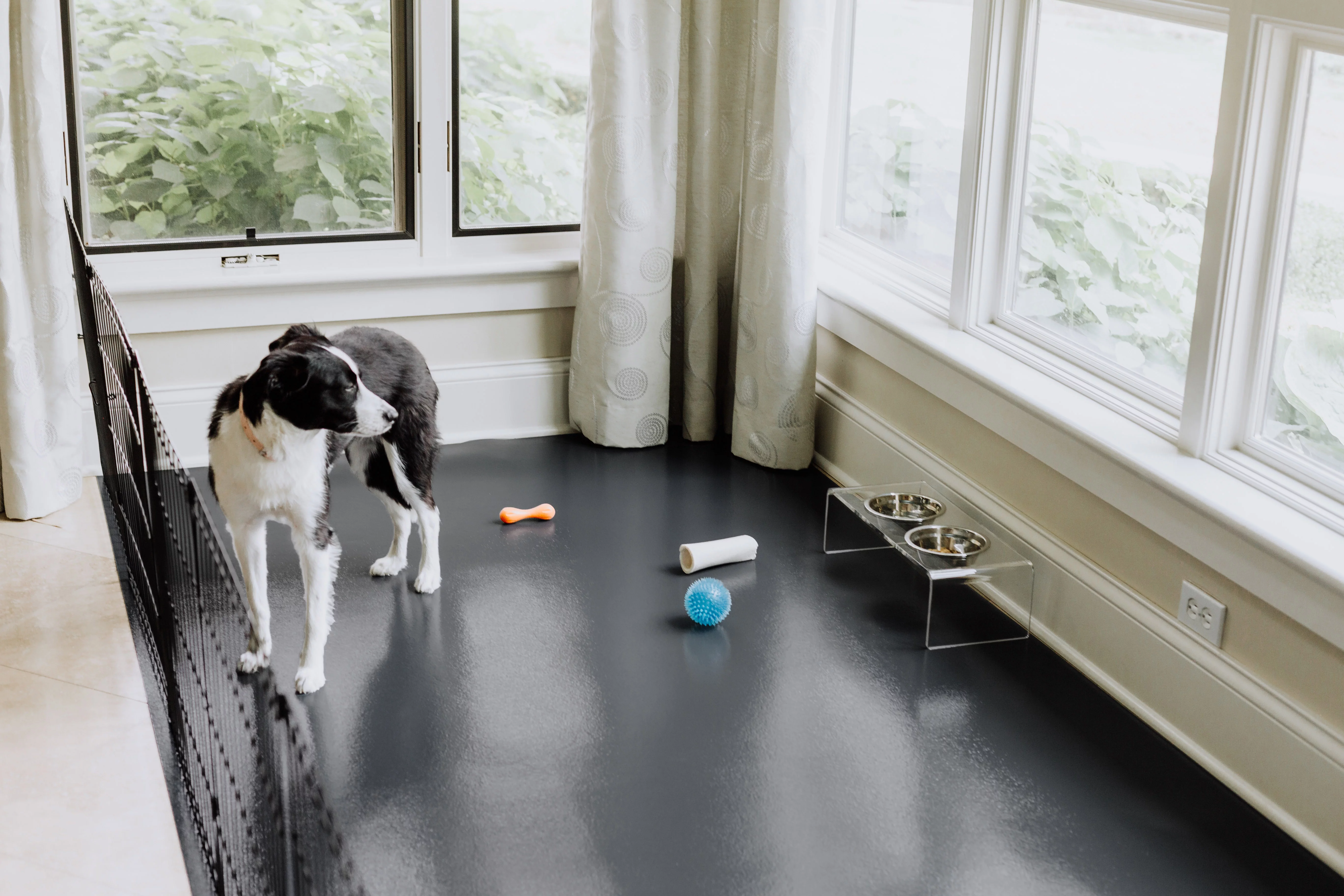 G-Floor 5' x 10' Polyvinyl Ceramic Pet Friendly Carpet Protector for Dogs and Cats - Slate Grey
