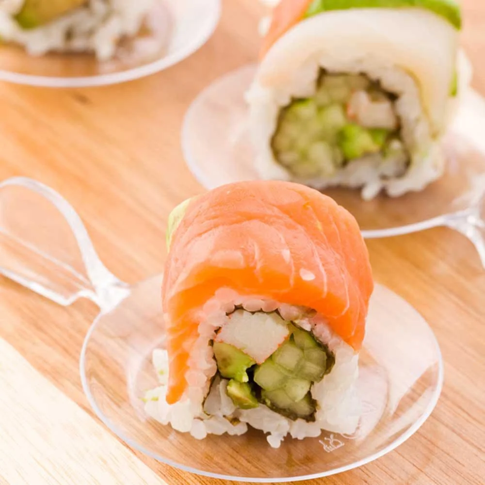 Fish Clear Plastic Tasting Plate - 3 3/4