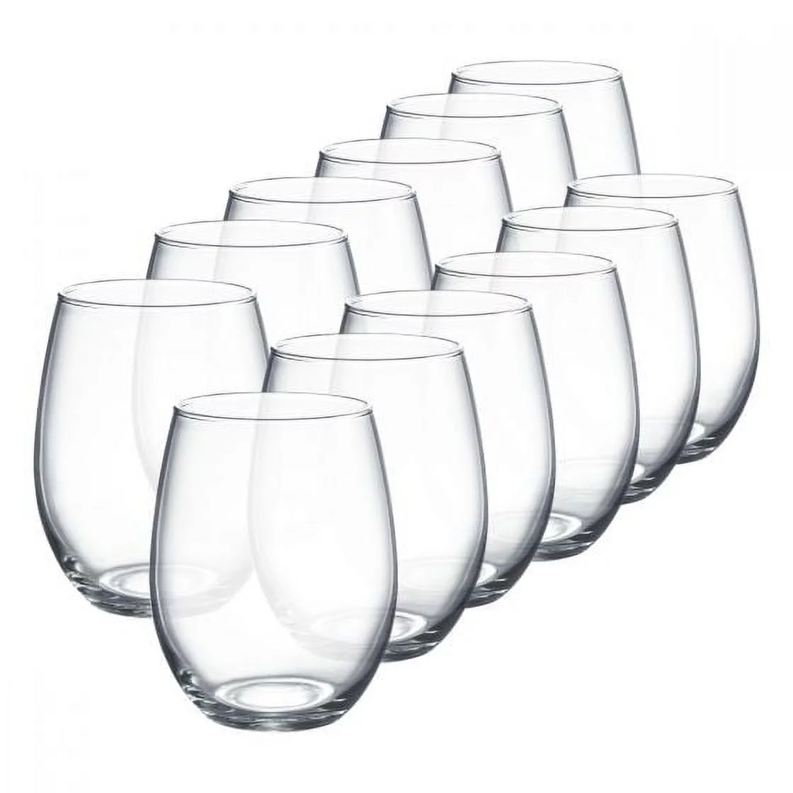 Luminarc 15 oz. Cachet Clear Stemless Wine Glass 12 Piece Set