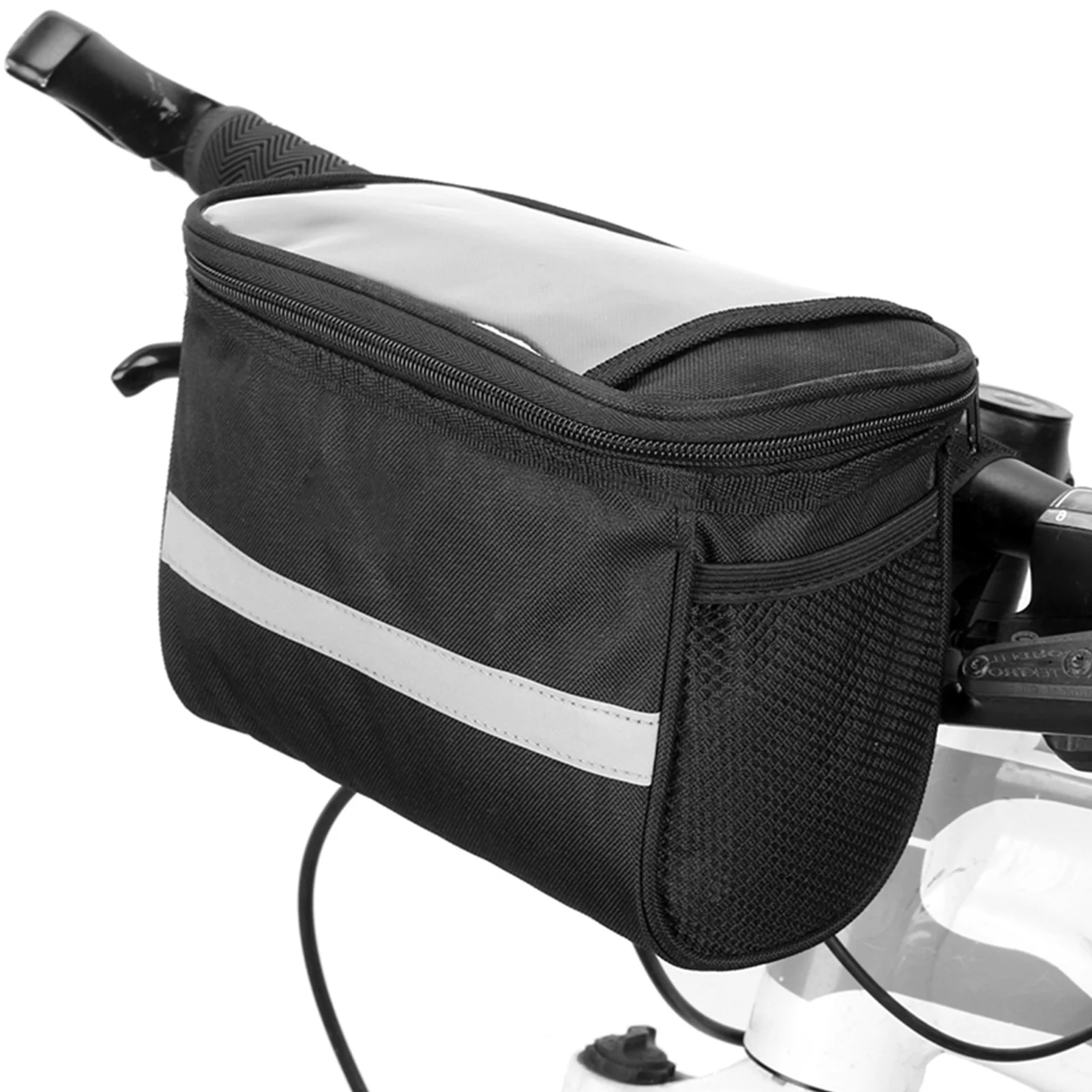 Lixada Cycling Bike Insulated Front Bag MTB Bike Handlebar Bag Basket Pannier Cooler Bag with Reflective Strip
