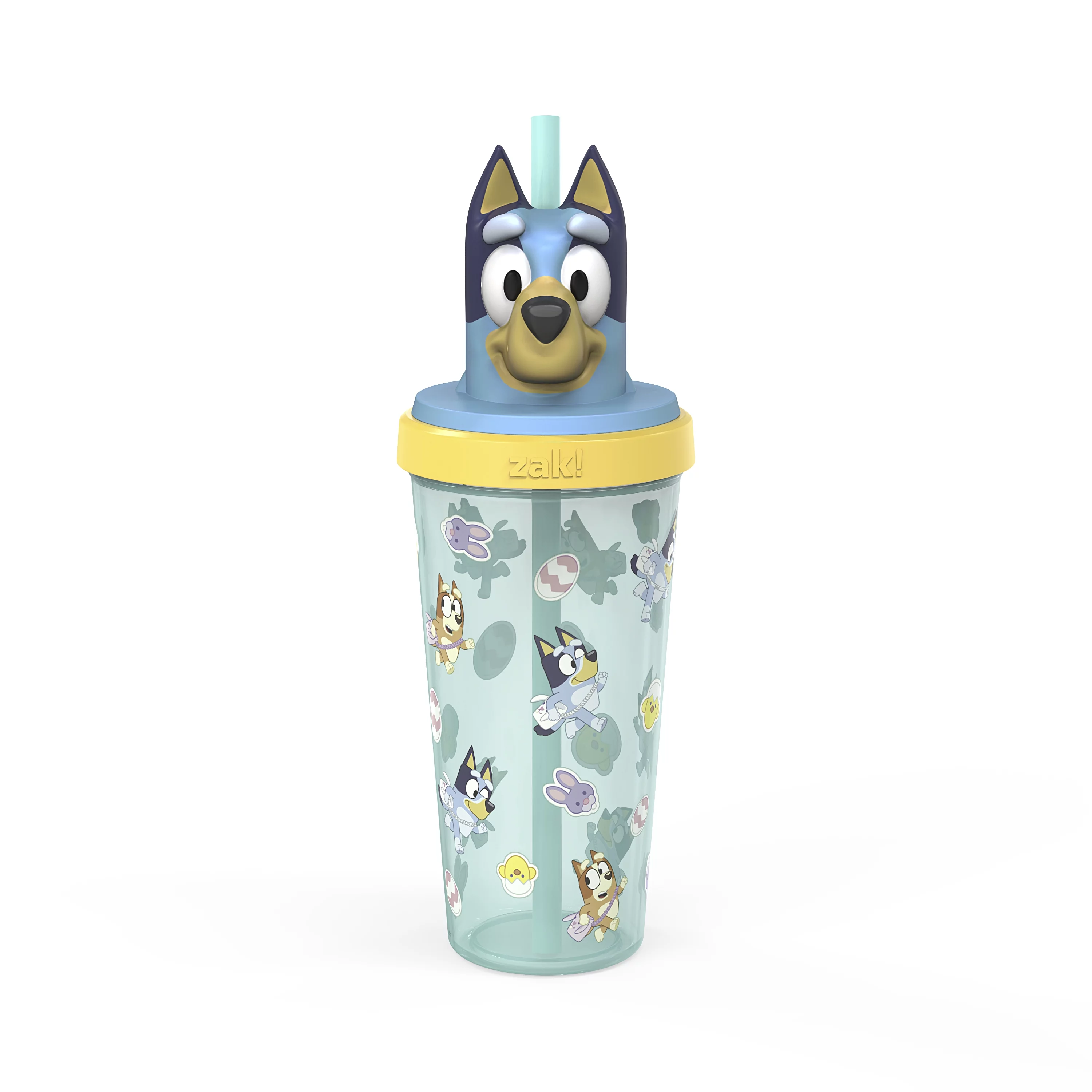 Bluey & Friends 18 oz. Plastic Tumbler with Straw and Sculpted Lid