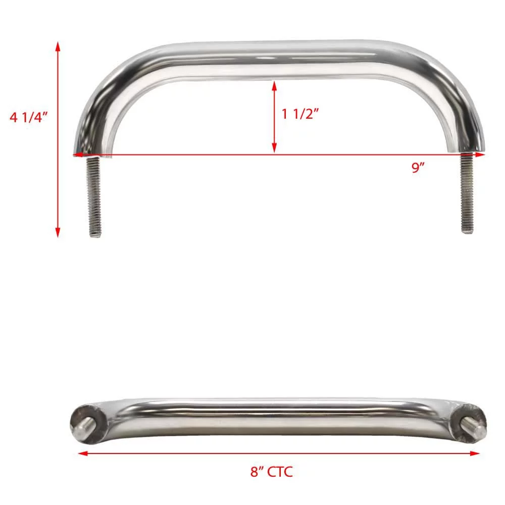Rinker Boat Grab Rail 6755062 | 9 Inch Stainless Steel