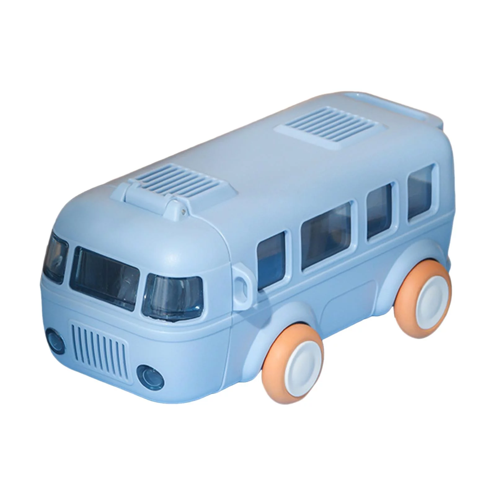 Cute Water Bottle with Straw and Strap Leakproof Childrens Water Cup Toy Bus Water Bottles Girls for Outdoor Sports School Boys Girls Blue
