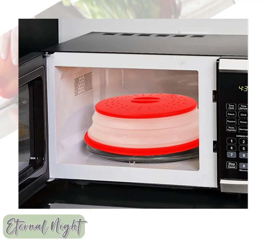 Microwave Splatter Cover for Food,Micowave Cooking Splash Guard,Kitchen dish bowl Plate Proof lid,Dishwasher-Safe,BPA-Free Silicone & Plastic,10.5 Inchs