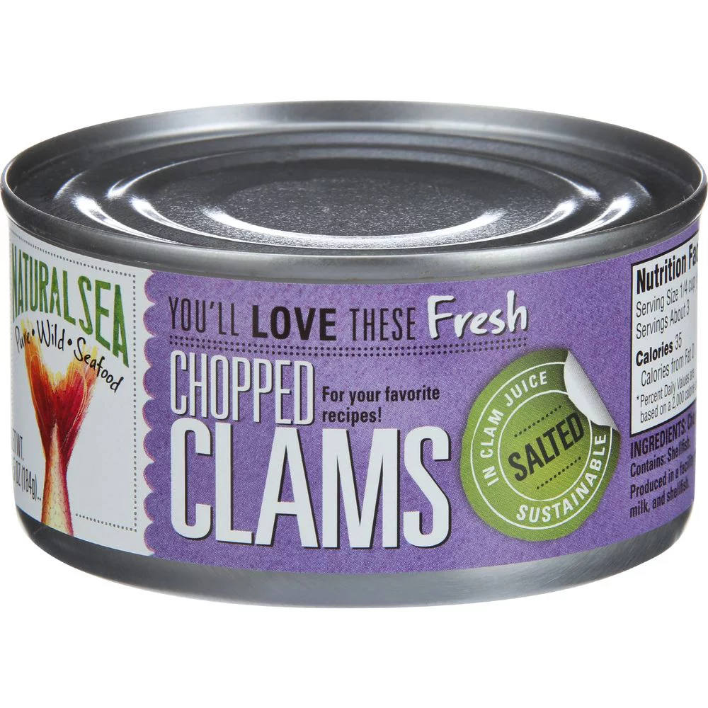 Natural Sea Chopped Clam, 6.5 Ounce -- 12 per case.