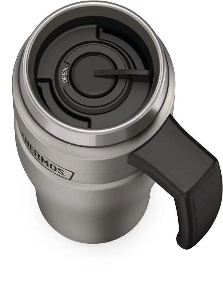 THERMOS Stainless King Vacuum-Insulated Travel Mug, 16 Ounce, Matte Steel