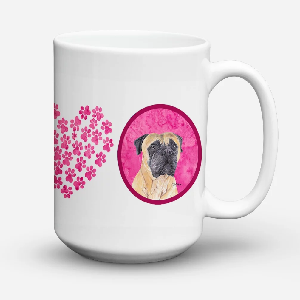 Carolines Treasures SC9125PK-CM15 Mastiff Dishwasher Safe Microwavable Ceramic Coffee Mug 15 ounce, 15 ounce, multicolor