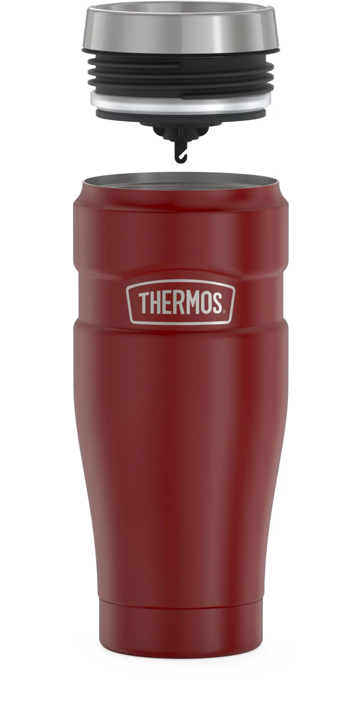 Thermos Stainless King Vacuum Insulated Stainless Steel Tumbler, 16oz, Matte Rustic Red