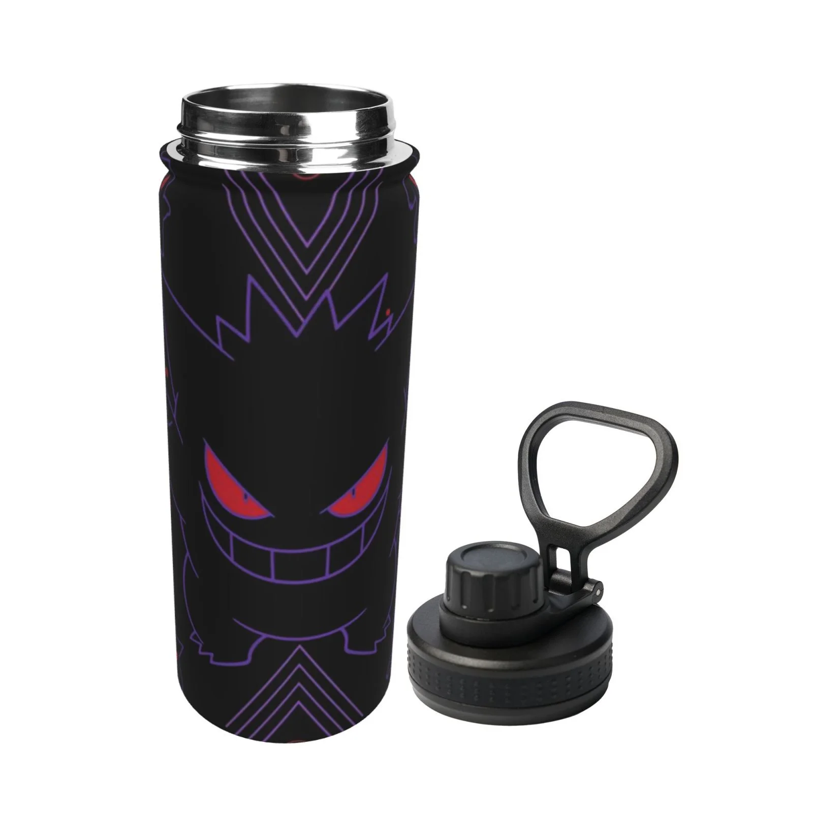 Game Gengar Sports Insulated Water Bottles Kettle Stainless Steel Portable Cup18OZ For Travel Gym School