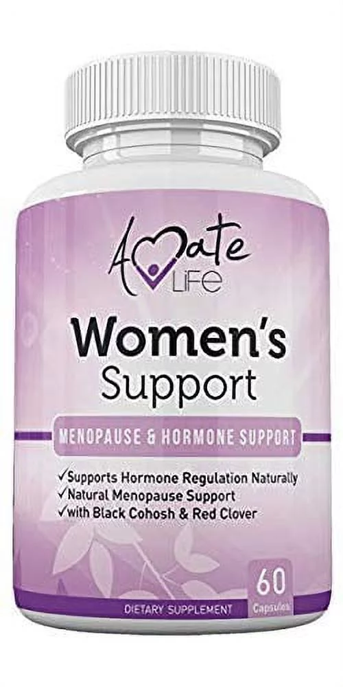 Women's Support Supplement- Natural Hormone Regulation- Menopause Support Supplement- Estrogen Rich Supplement- Active Ingredients Hormone Regulation - Pills to Balance Hormones Non-GMO by Amate Life