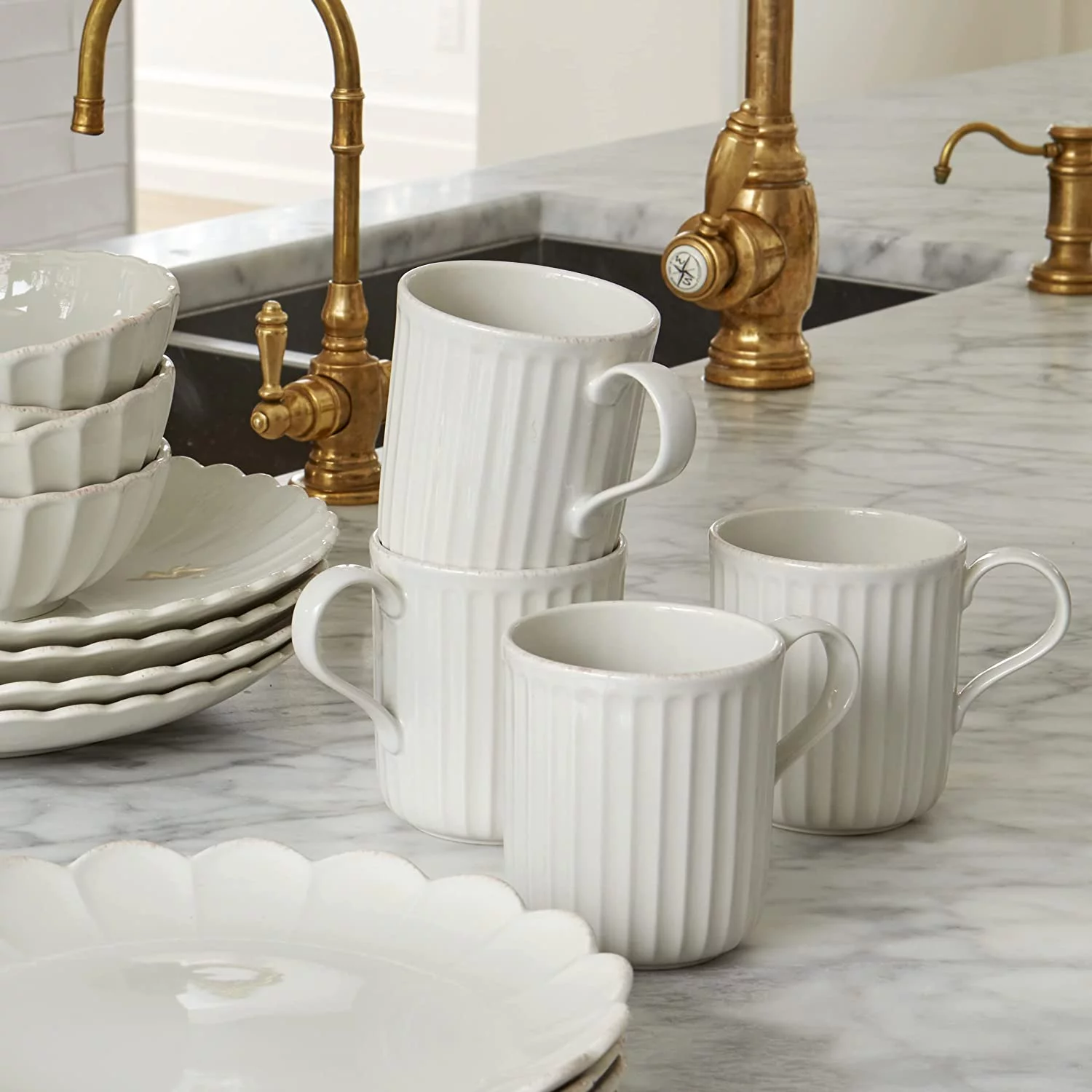 Lenox French Perle Scallop White Mug