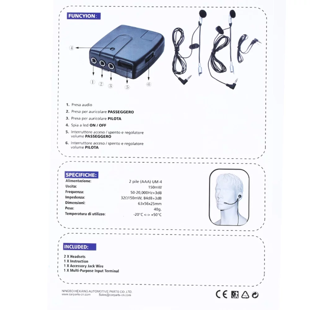 Helmet to Helmet Communicator Motorcycle Motorbike Helmet Headset 2-Way Communication System Earphone+Mic