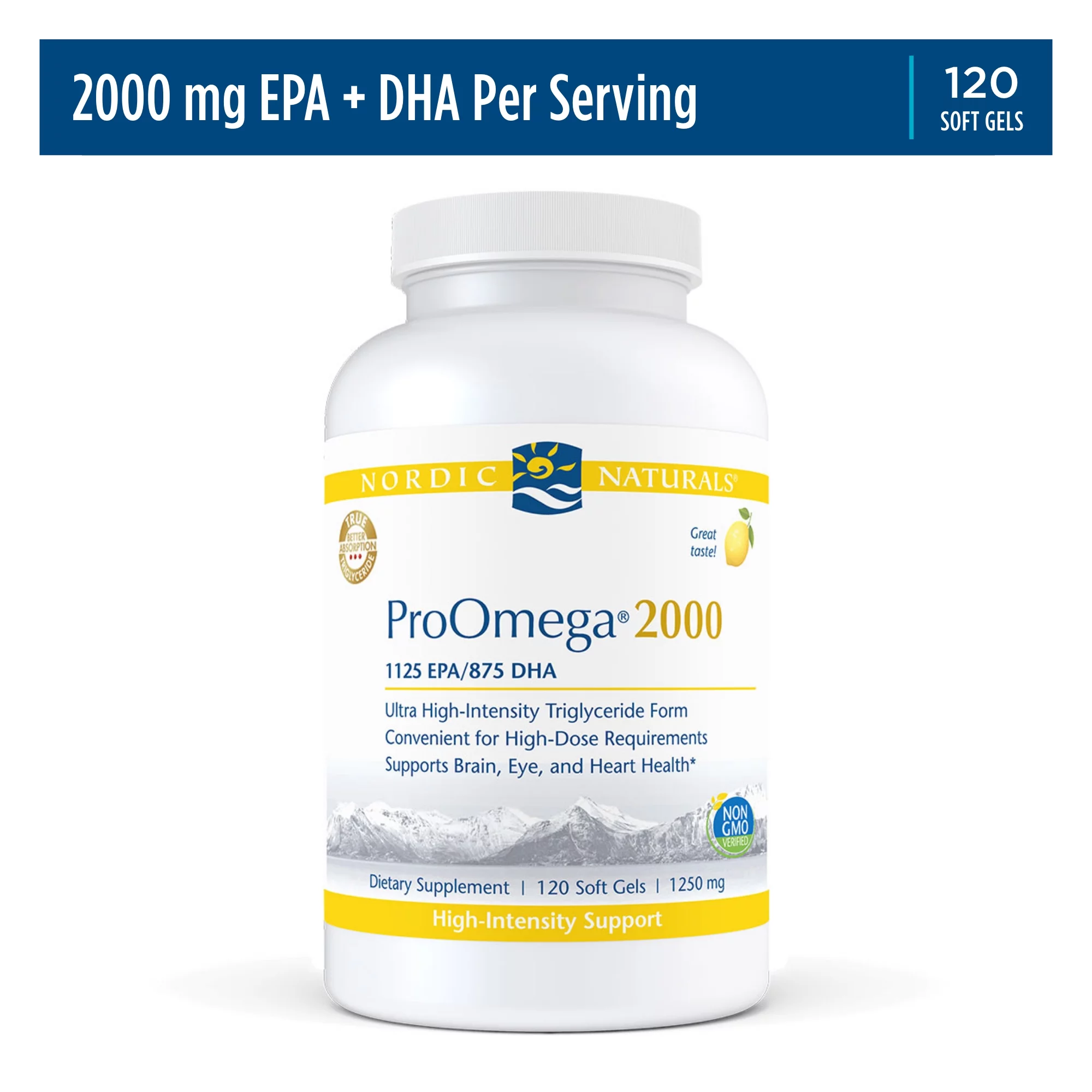 Nordic Naturals ProOmega Softgels, 2150 Mg, EPA & DHA, Fish Oil, 120 Ct