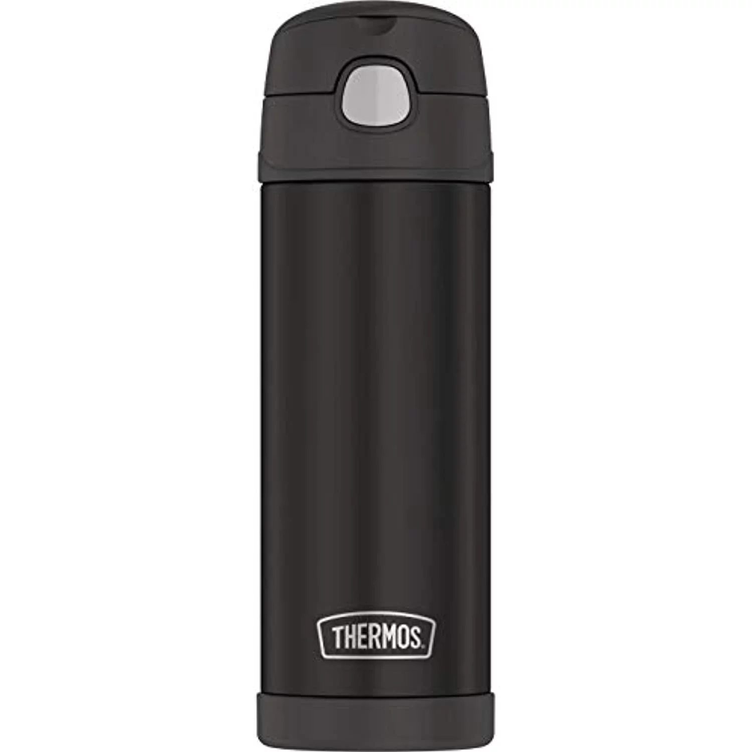 Collection 16oz Insulated Thermos FUN tainer BPA FREE Water Bottle w Carrying Loop (Matte Black)