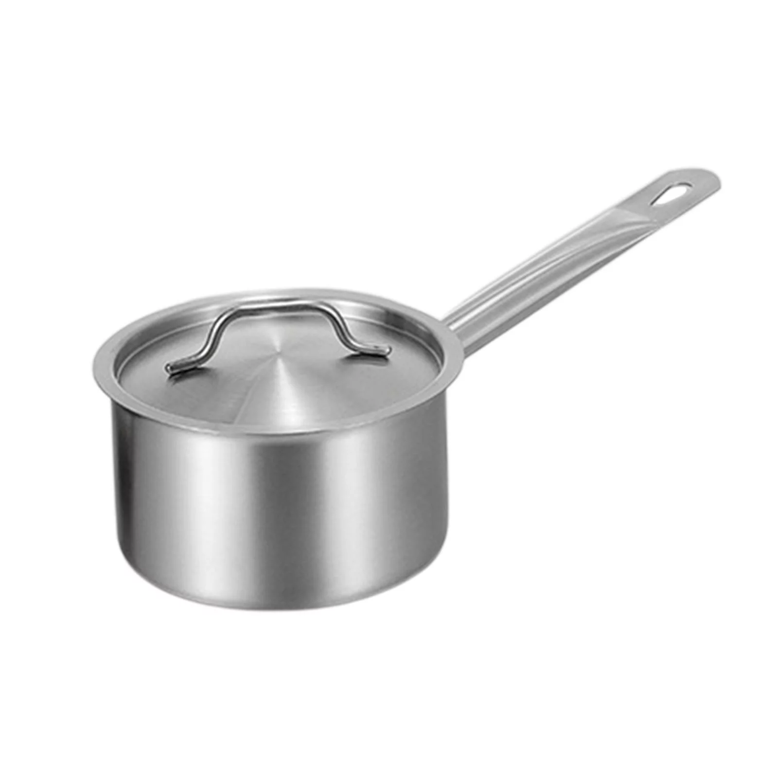 Saucepan with Lid Induction Pot, Soup Pasta Spaghetti with Cover, Stainless Steel Cooking Pot Milk Pot for Restaurant Kitchen Restaurants .9L