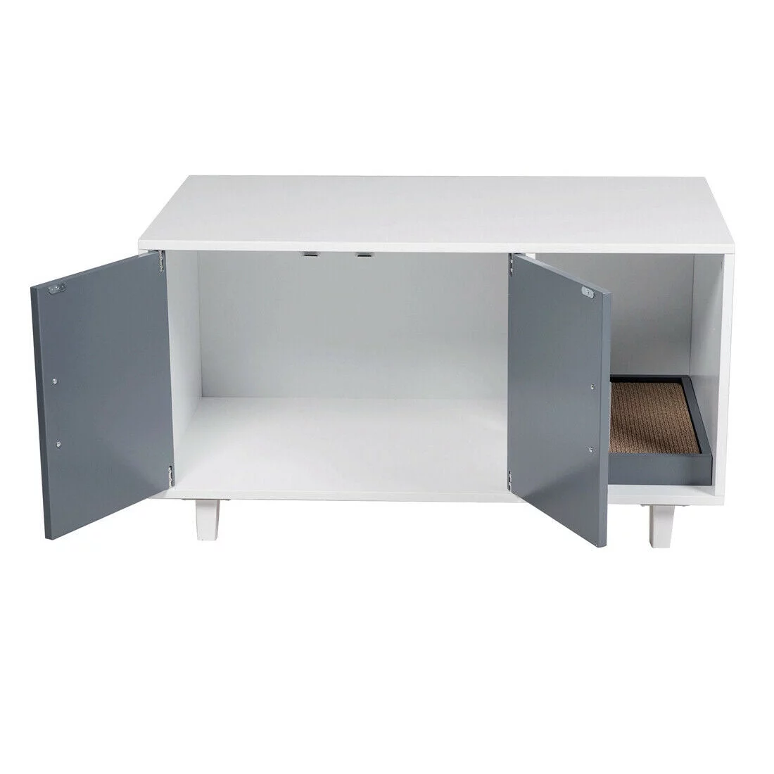 GDLF Modern Pet Crate Cat Washroom Hidden Litter Box Enclosure House Table