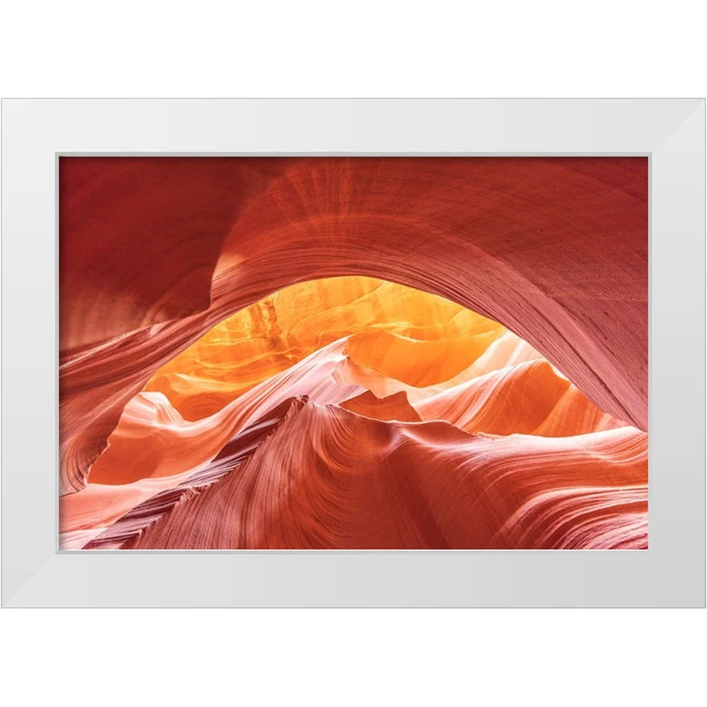 Iqbal, Syed 32x23 White Modern Wood Framed Museum Art Print Titled - Antelope Canyon
