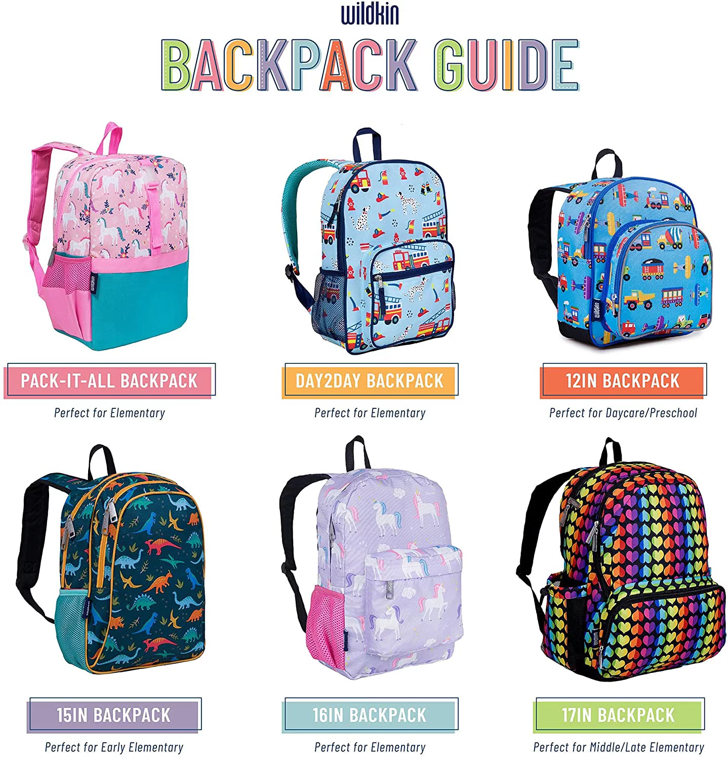 Wildkin Kids Embroidered Backpack (Fire Truck)