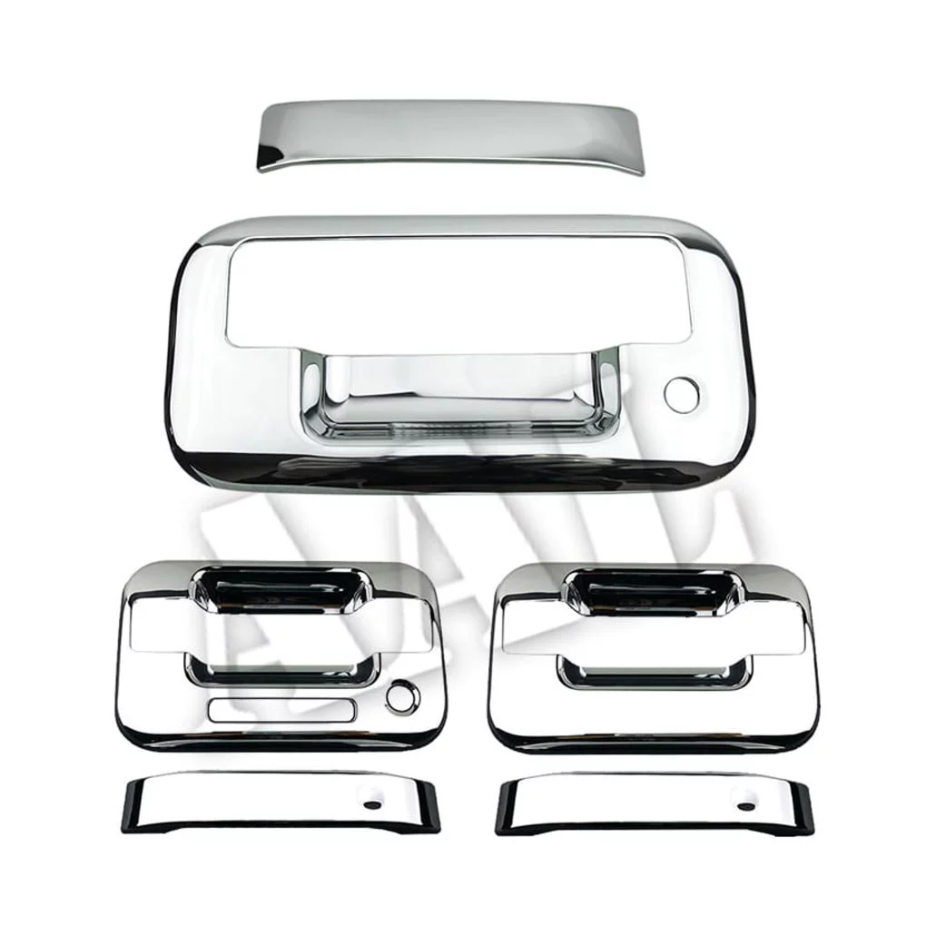 AAL Premium Chrome Cover Combo For FORD 2004 2005 2006 2007 2008 2009 2010 2011 2012 2013 2014 F-150 2 Doors HANDLE Without UT Passenger Side Keyhole+TAILGATE With KEYHOLE