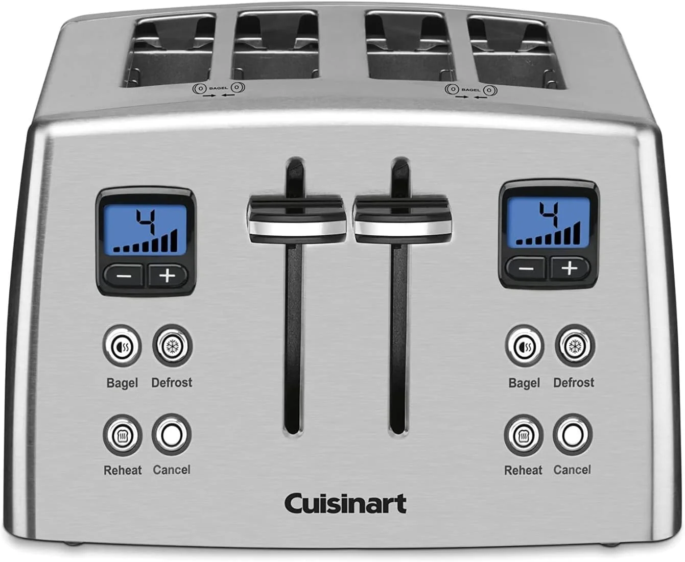 Open Box Cuisinart CPT-435P1 4-Slice Countdown Motorized Toaster, Stainless Steel