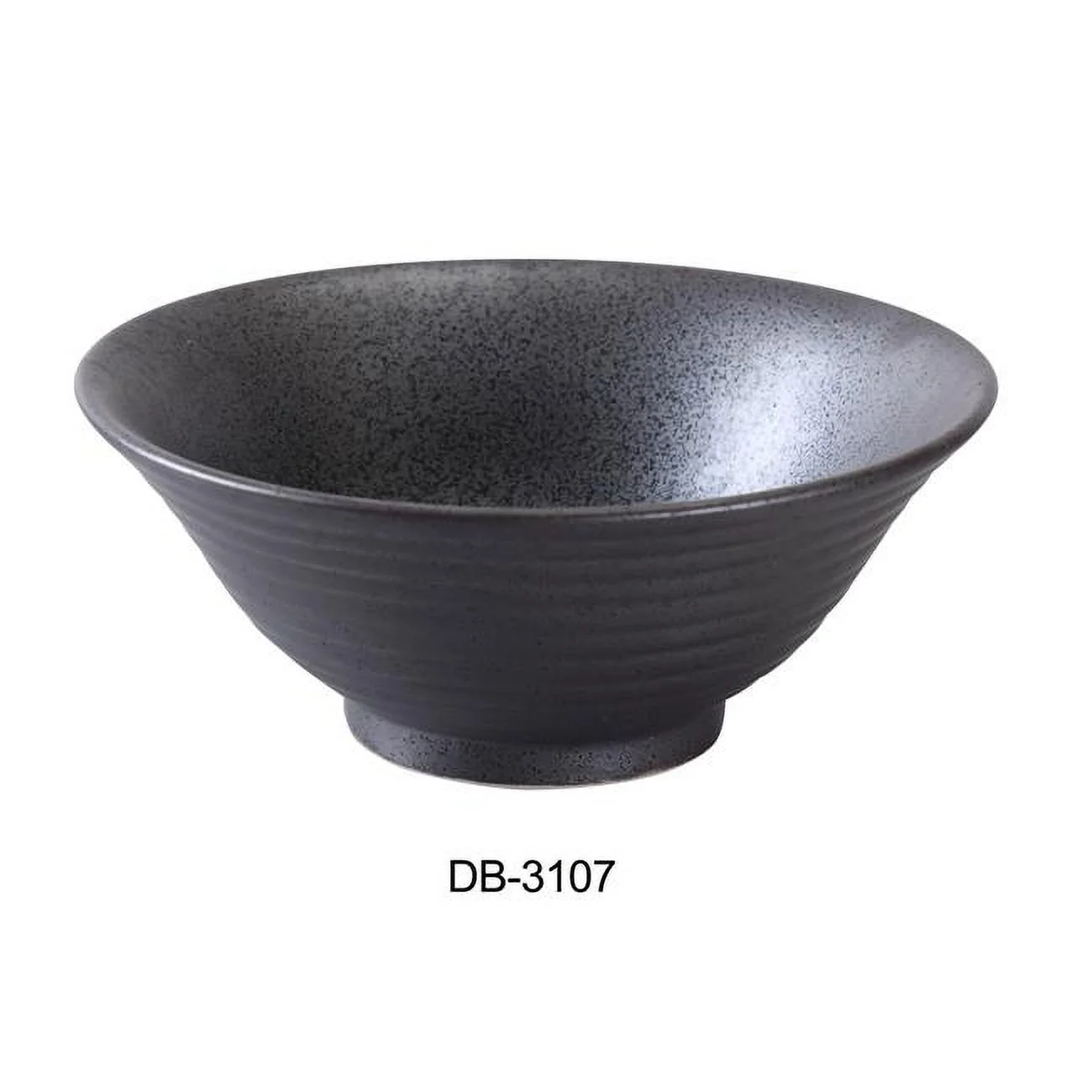 Yanco  7.5 in. Diamond Black Collection Ramen Bowl, Matte Glaze - 30 oz - 3.25 in. - Pack of 24