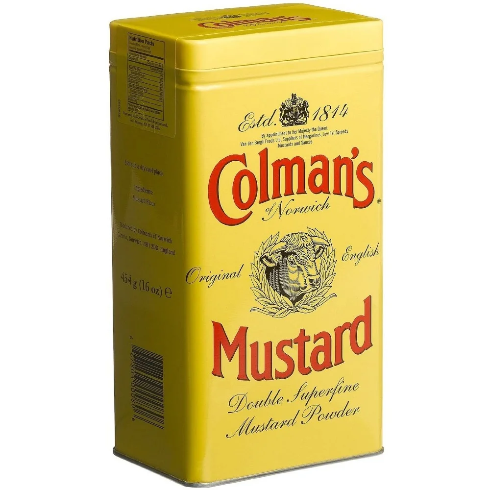 Colmans Mustard Powder Tin 454g (Pack of 3)