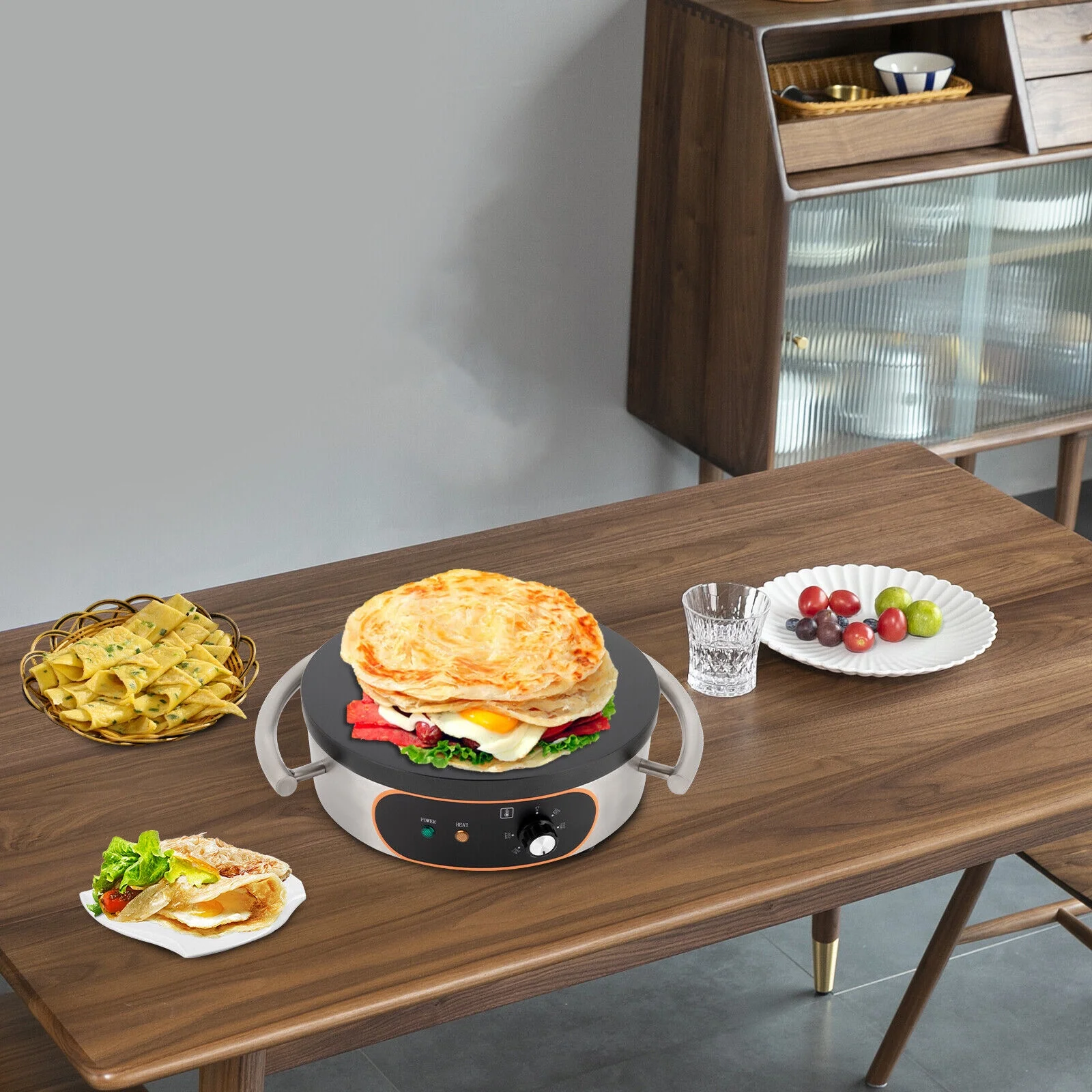 CW-B1 Pancake Machine Maker Cooktop Commercial Electric Crepe Maker Pancake 110v Pan Crepe Maker