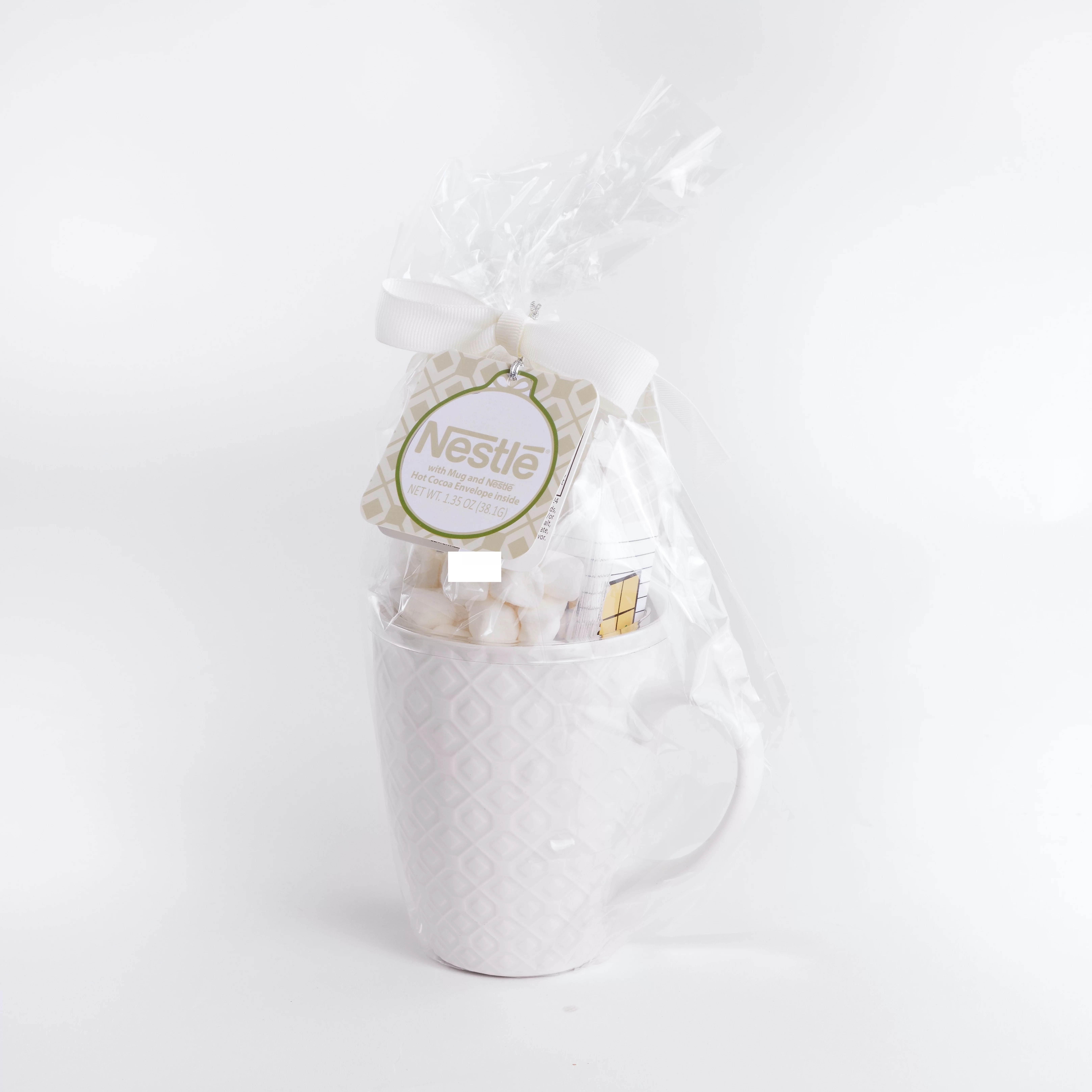 SCM Designs 16 oz Stoneware Textured Mug Gift with .85 oz Nestle Cocoa. Mug Color Options: Red, White, Green, or Blue