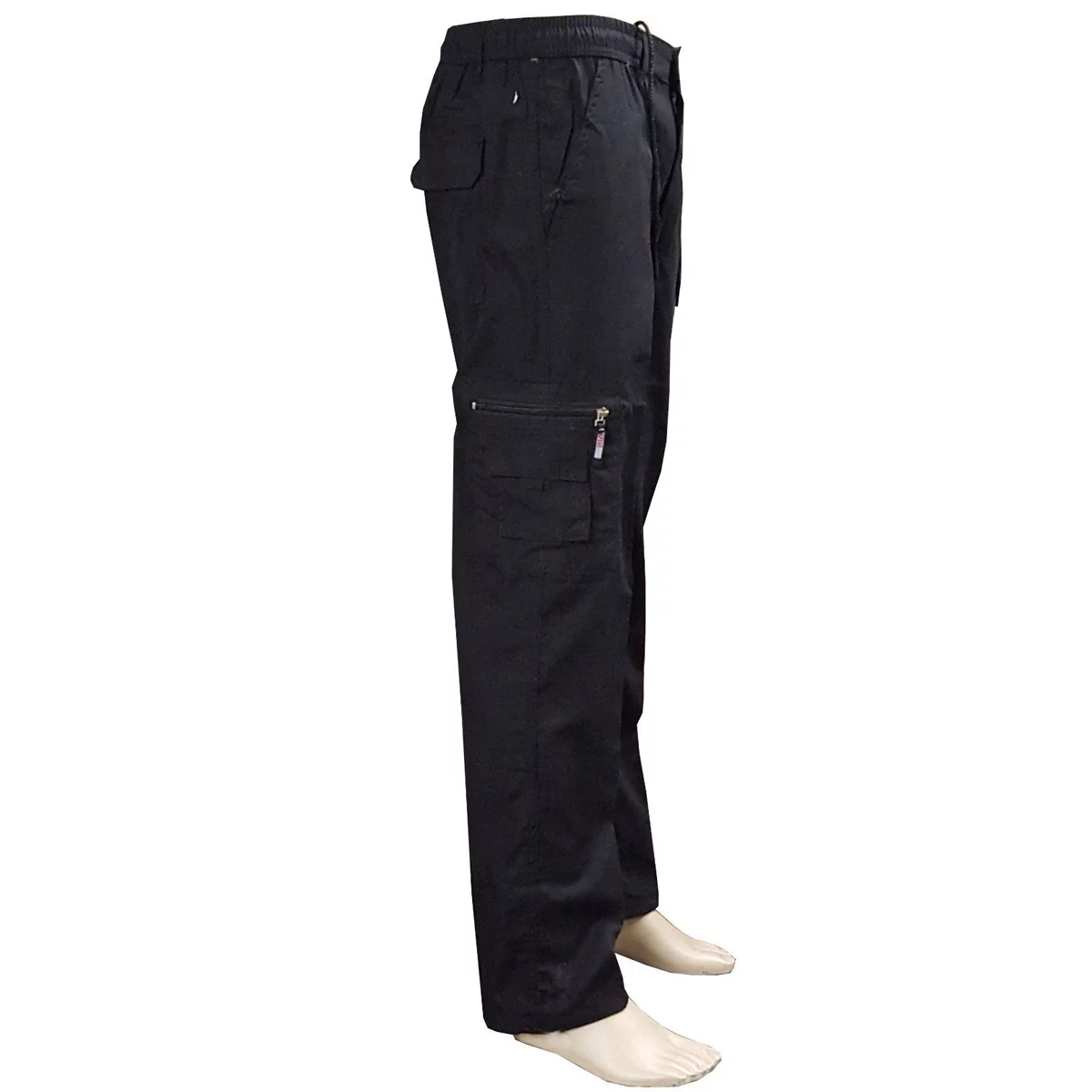 Gueuusu Mens Tactical Hiking Belted Cargo Pants Skinny Slim Fit Trousers