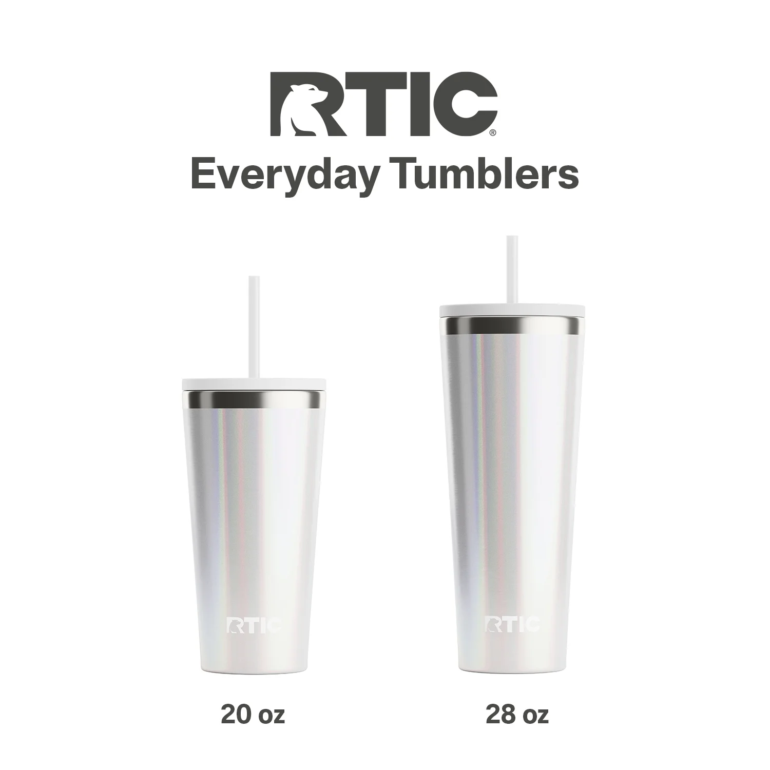 RTIC 28 oz Ceramic Lined Everyday Tumbler, Spill-Resistant Straw Lid, Navy