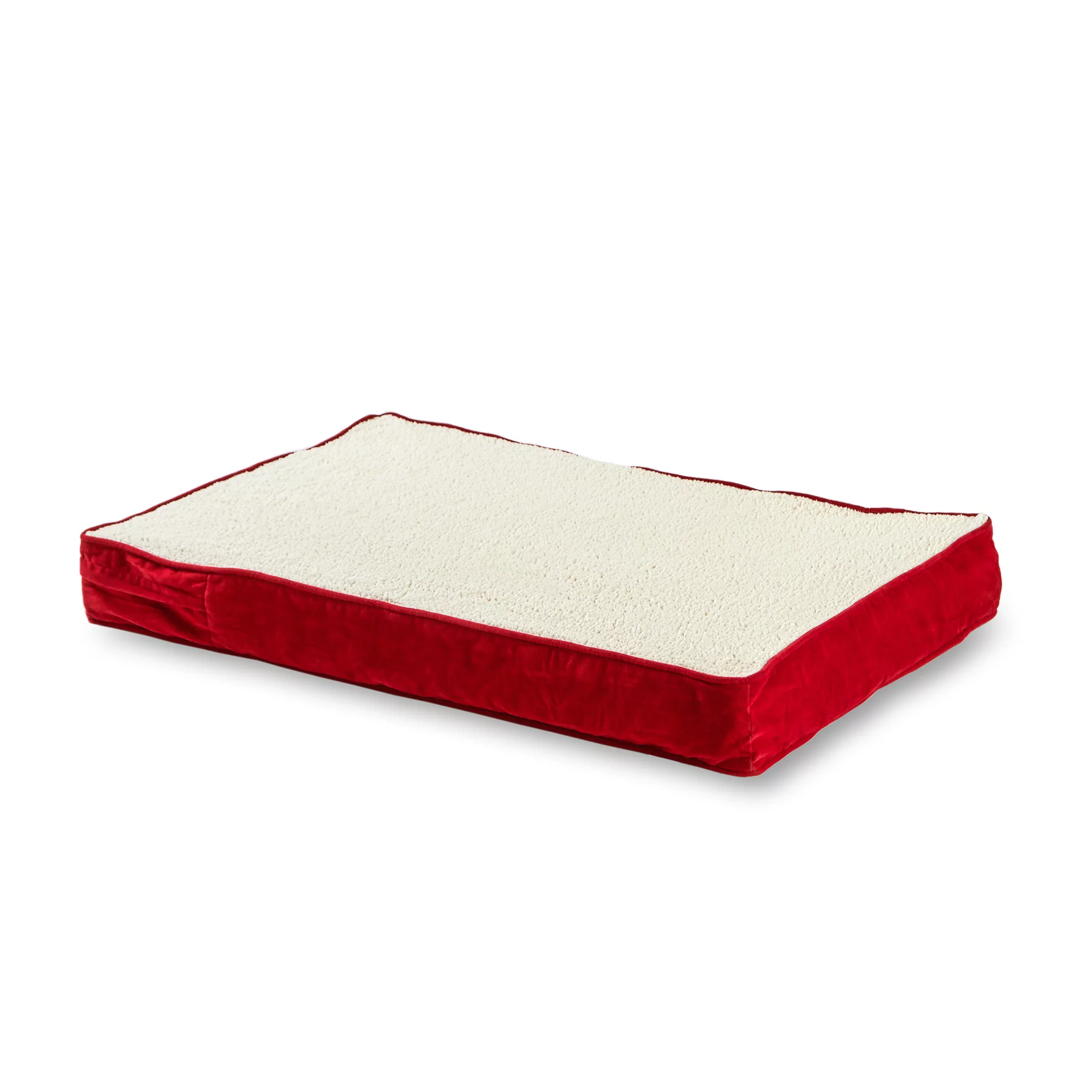Happy Hounds Oscar Sherpa Orthopedic Dog Bed, Crimson, Large (48 x 36 in.)