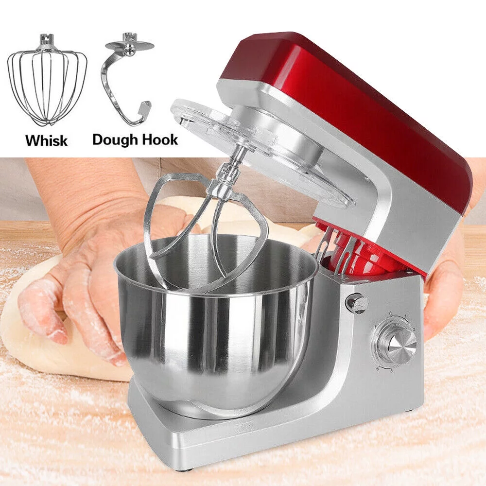 TFCFL Electric Food Stand Mixer 6 Speed 1200W One-click Head-up Kitchen Beater Machine