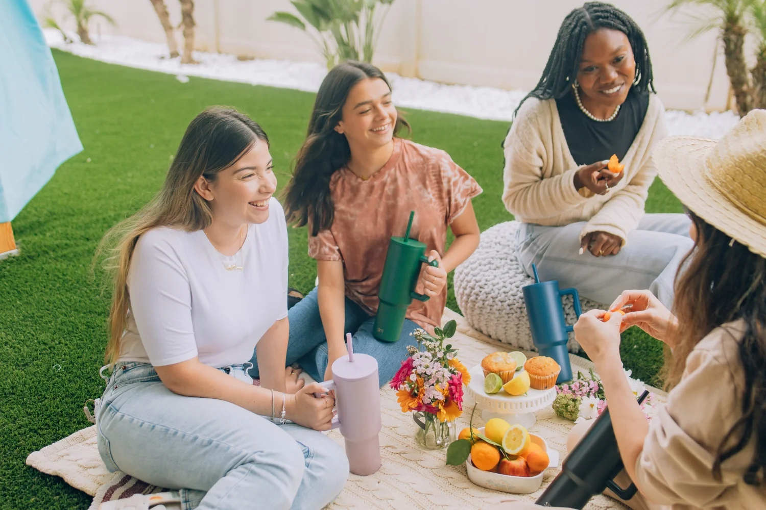 Simple Modern 40 fl oz Insulated Stainless Steel Trek Tumbler with Straw Lid | Almond Birch
