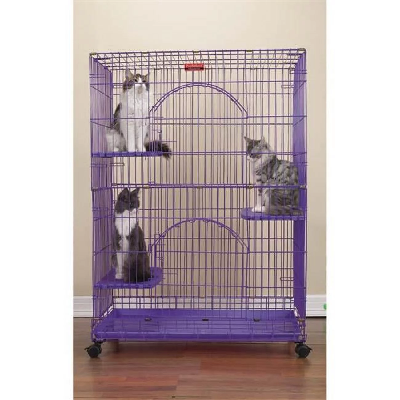 ProSelect Foldable Cat Cage 35.5Lx24Wx48 Black S
