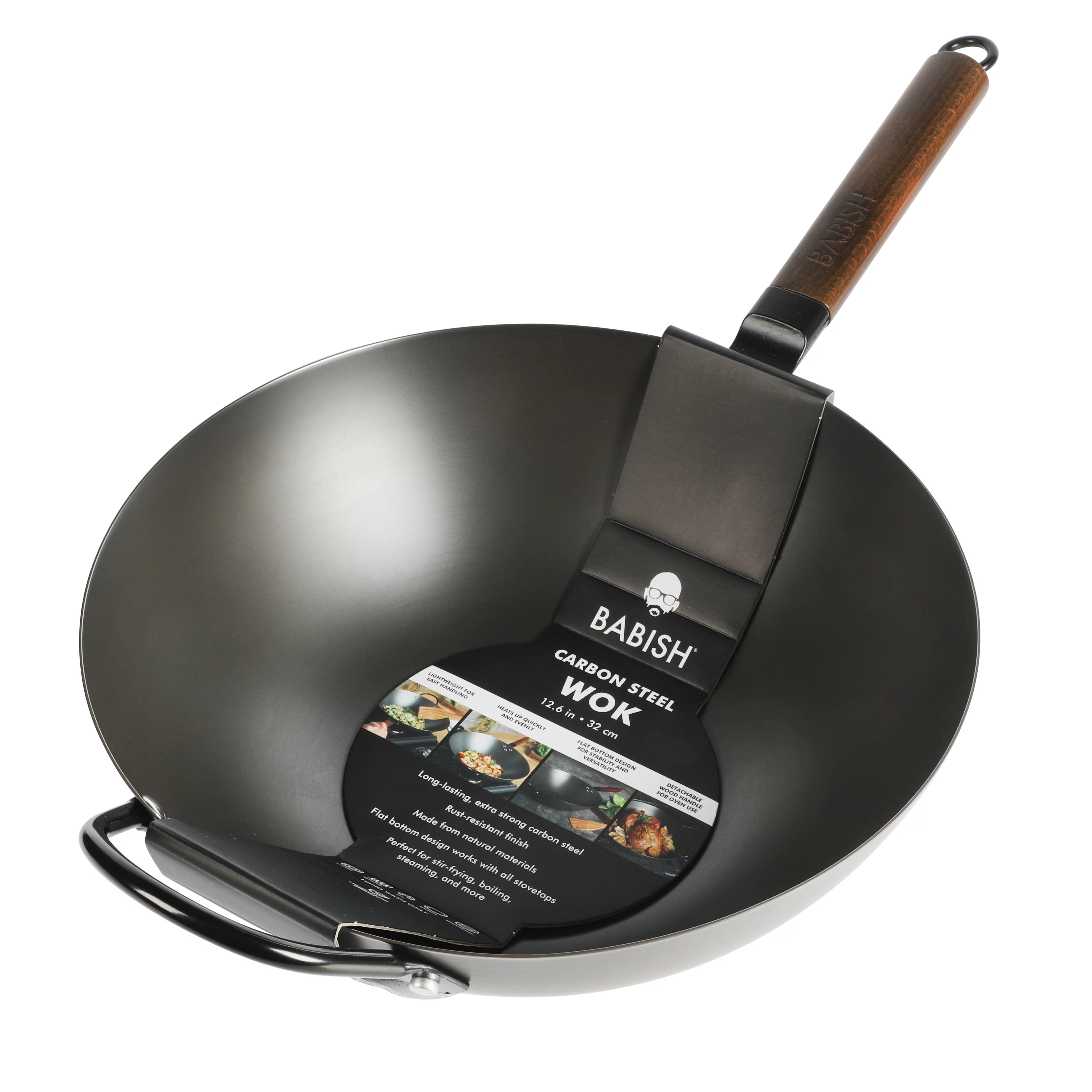 Babish 13-inch Carbon Steel Wok