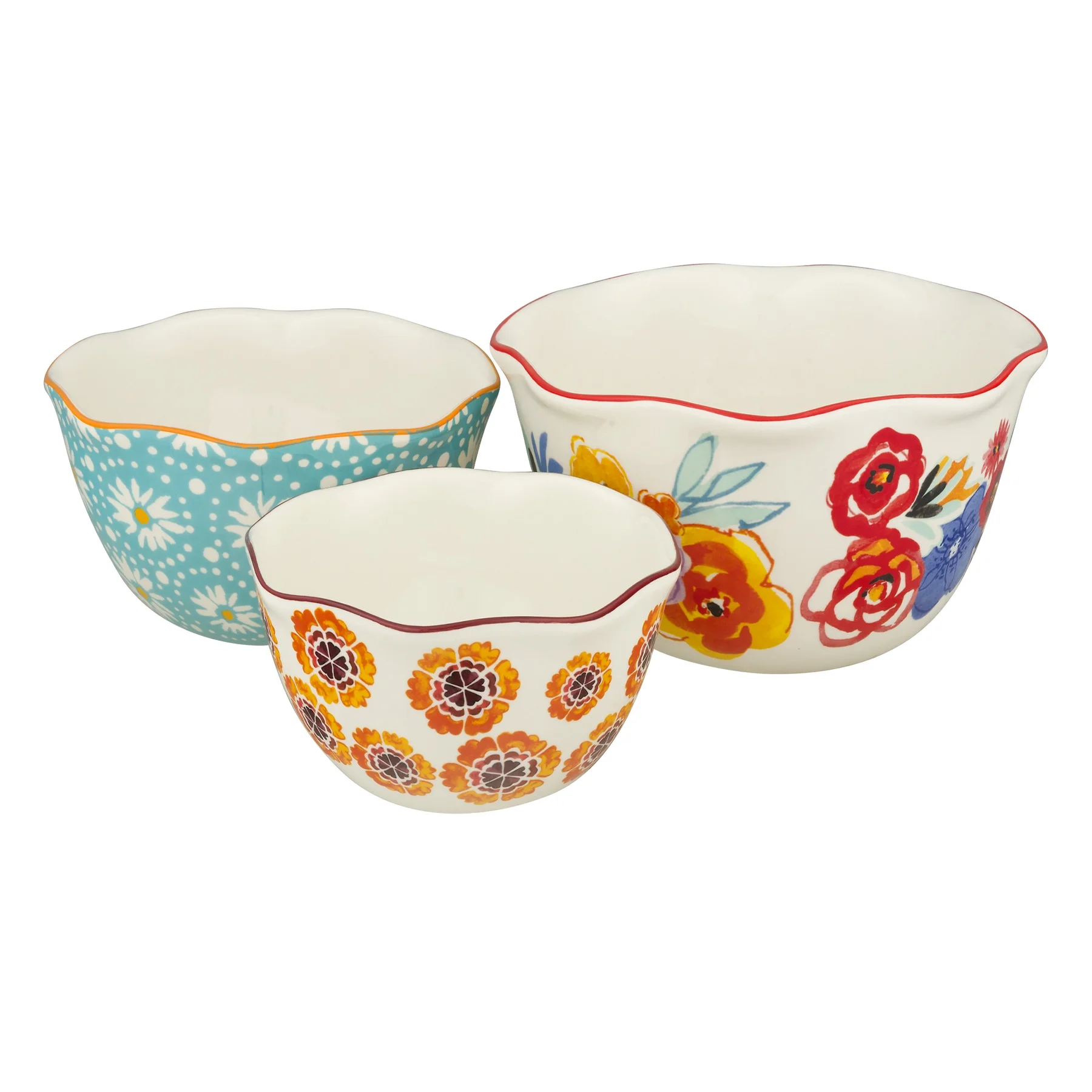 The Pioneer Woman Flea Market 3-Piece Nesting Bowl Set