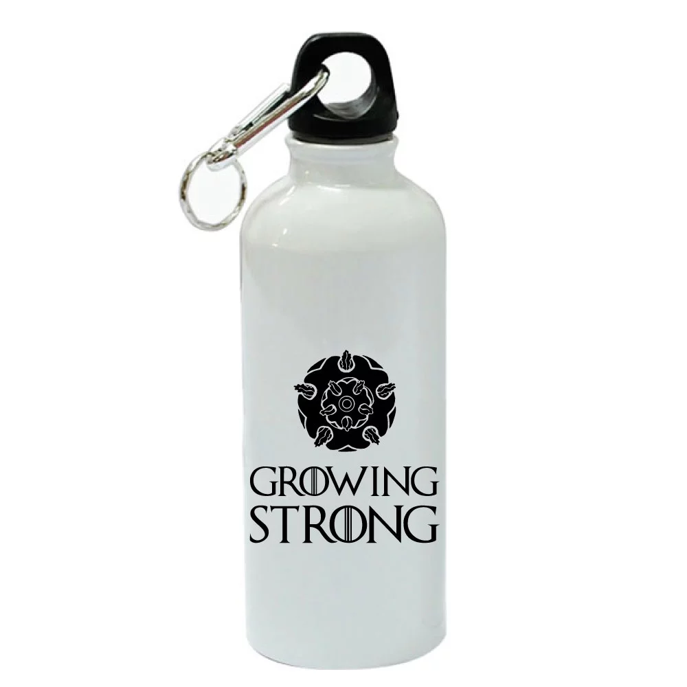 Growing Strong Tyrell White Aluminum Sports 20 oz Water Bottle