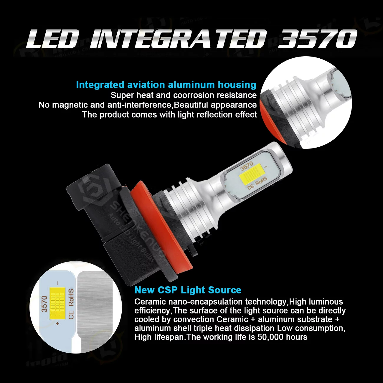 9005 H11 High/Low for Subaru Wrx 2015 2016 2017 2018 2019 2020 LED Headlight+Fog Light Bulbs Kit