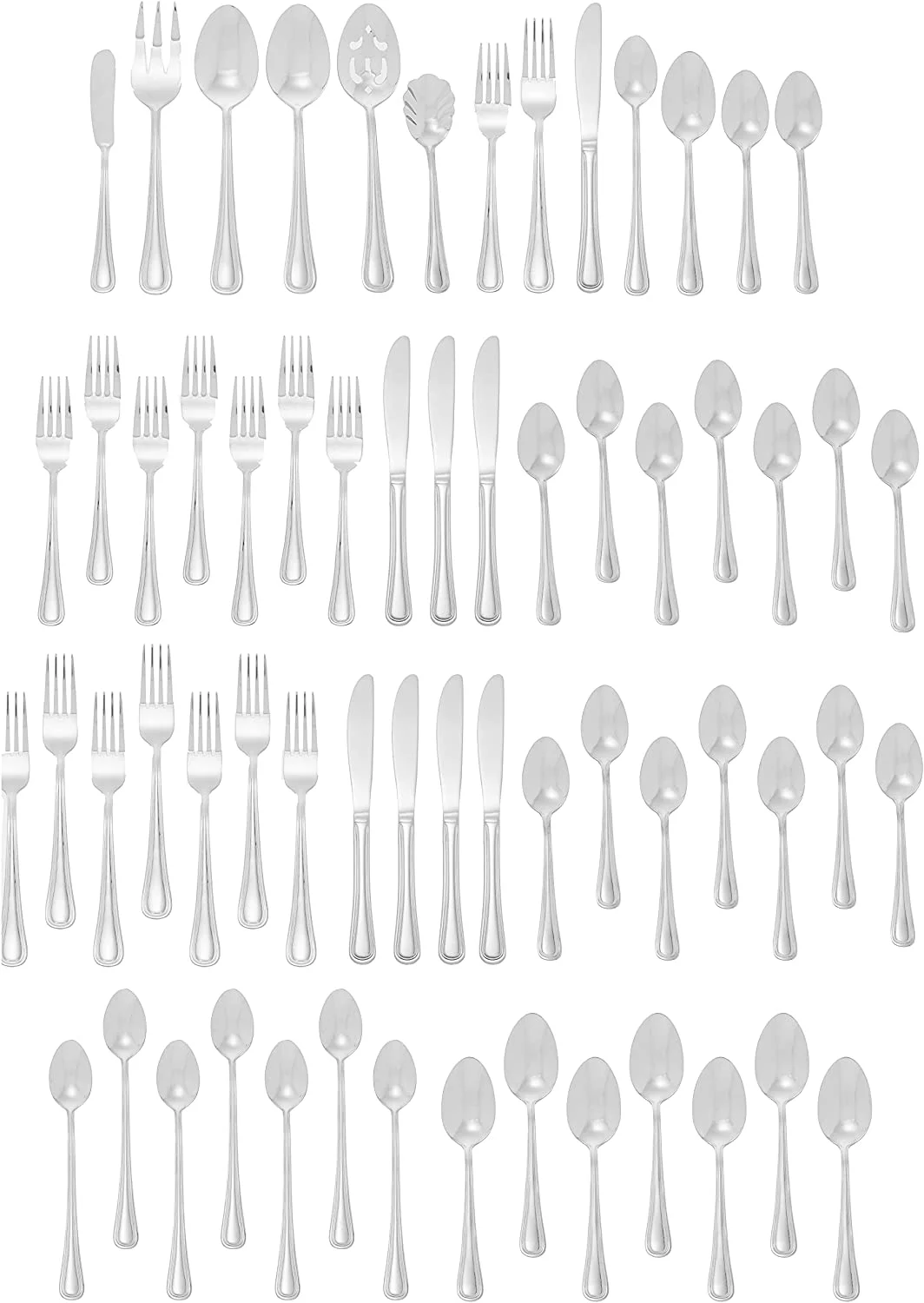 Oneida flatware 62-piece Set for 8 Flatware H081062A Tress Serving Set