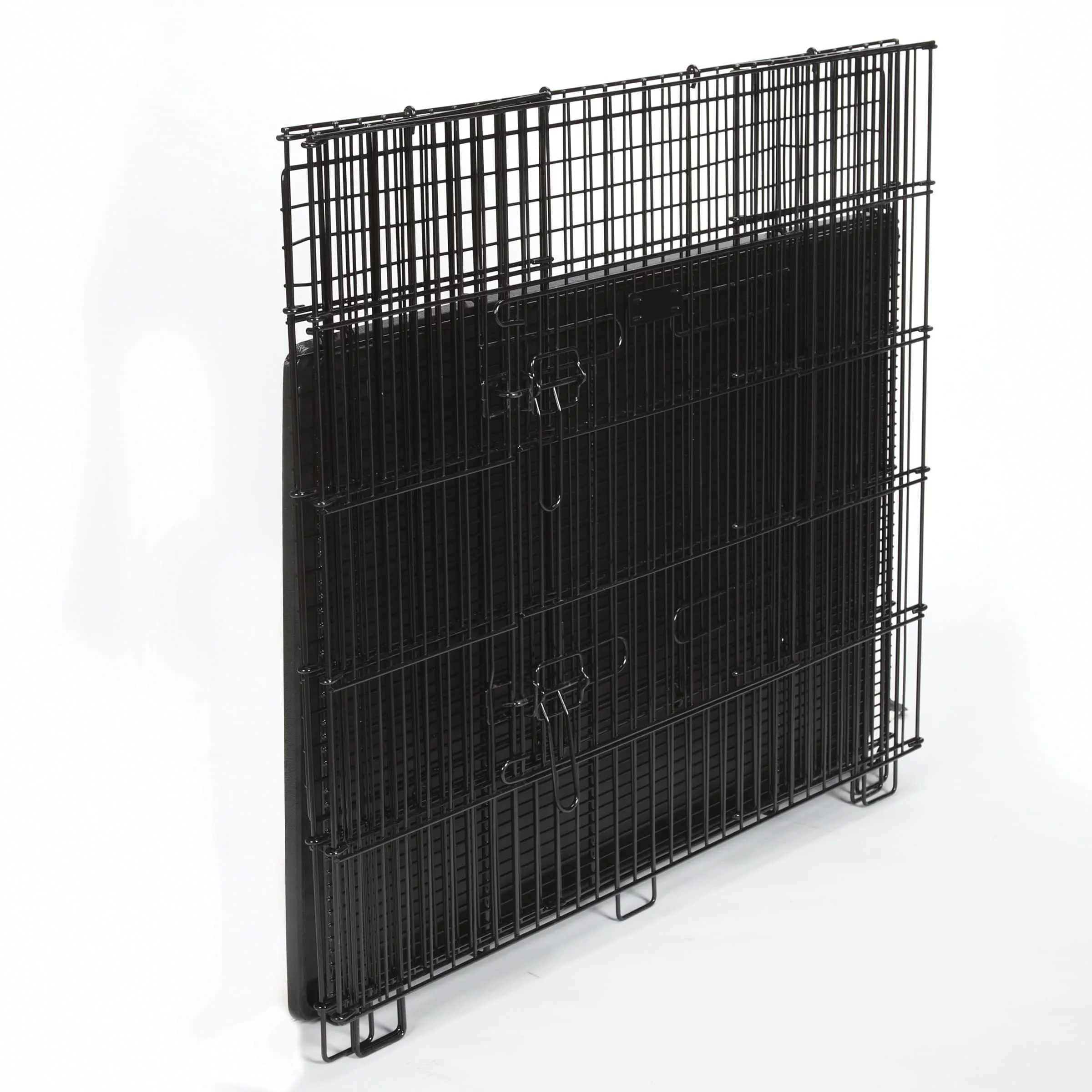 Proselect ZW064 42 17 ProSelect Puppy Playpen with Plastic Pan Lrg Black S