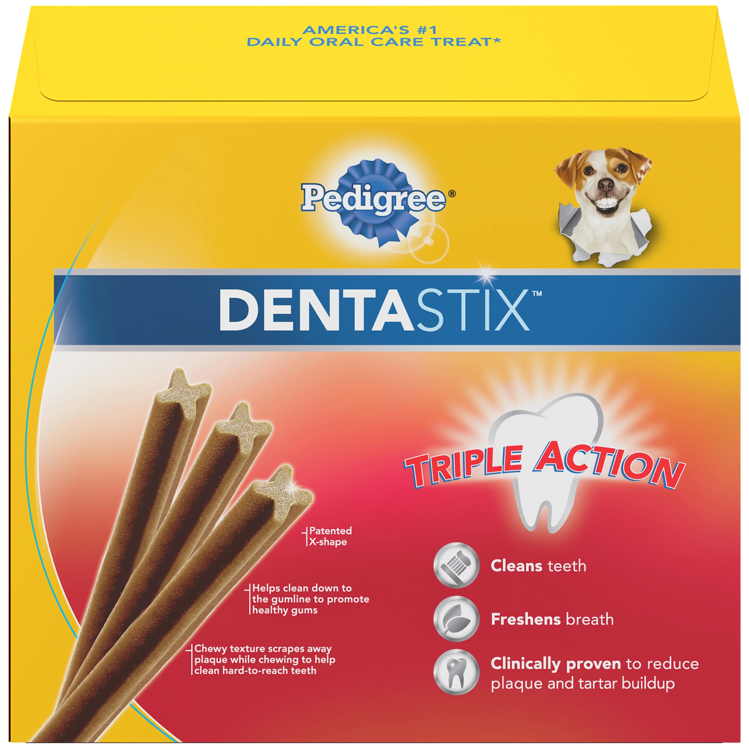 PEDIGREE DENTASTIX Large Dental Dog Treats Beef Flavor, 1.72 lb. Pack (32 Treats)