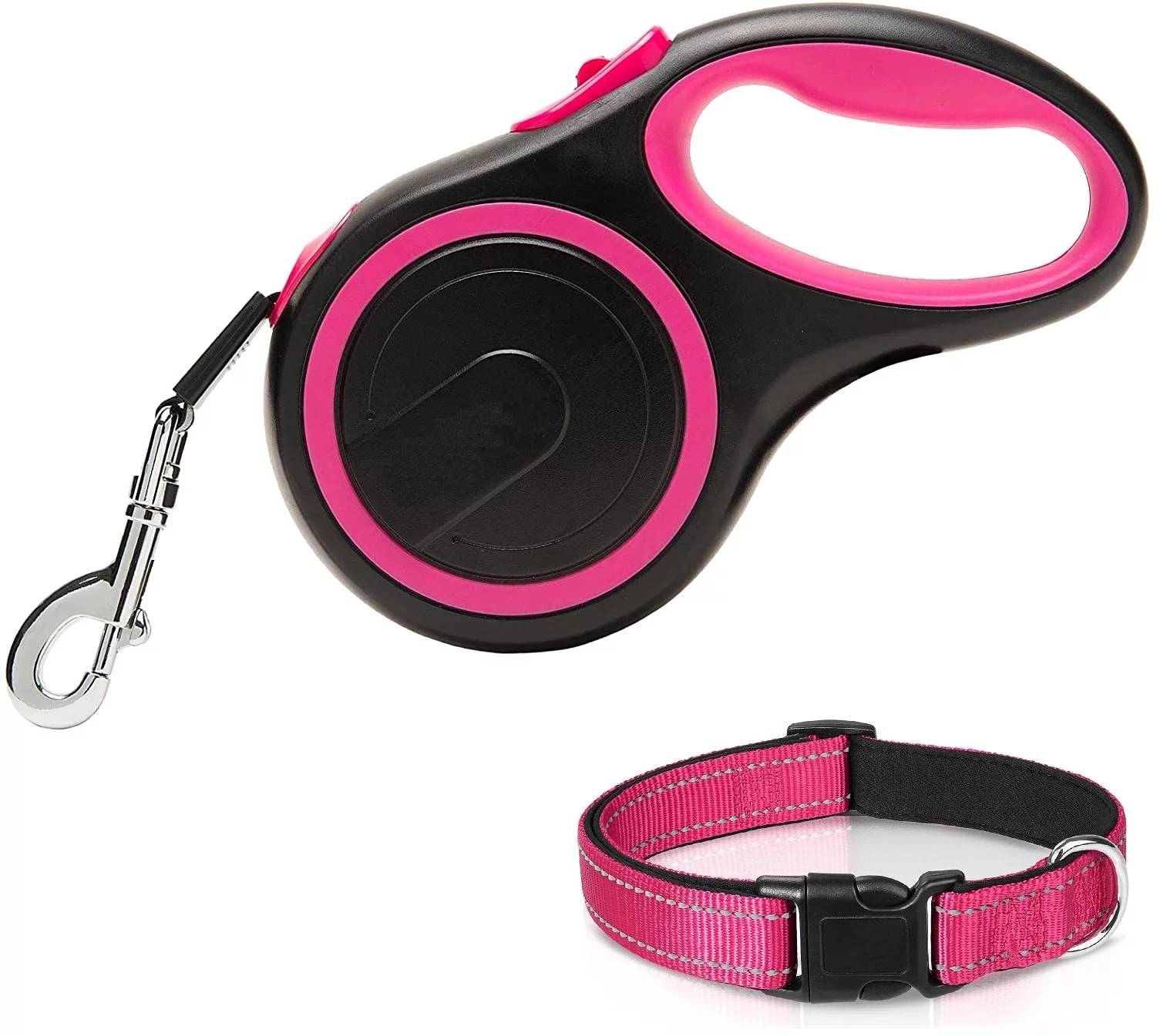 Retractable Dog Leash, 26ft Dog Leash for Small Medium Large Dogs Up to 110lbs with Reflective Dog Collar