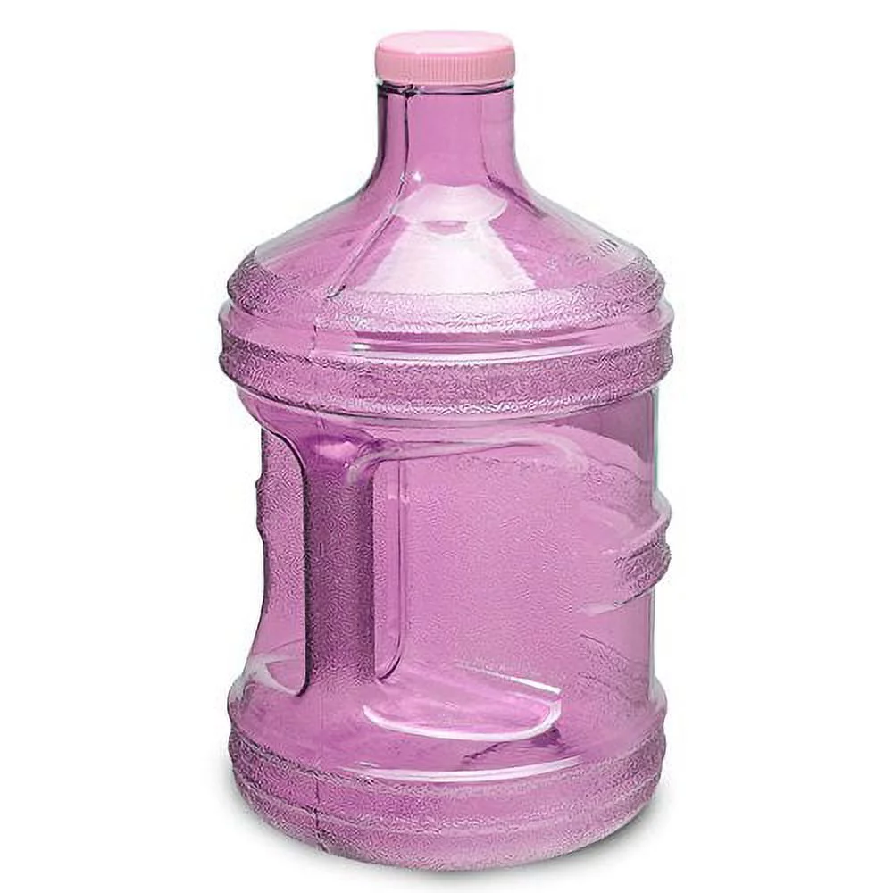 1 Gallon Leak-Proof BPA Free Reusable Plastic Drinking Water Big Mouth Bottle Jug Container with Holder Drinking Canteen