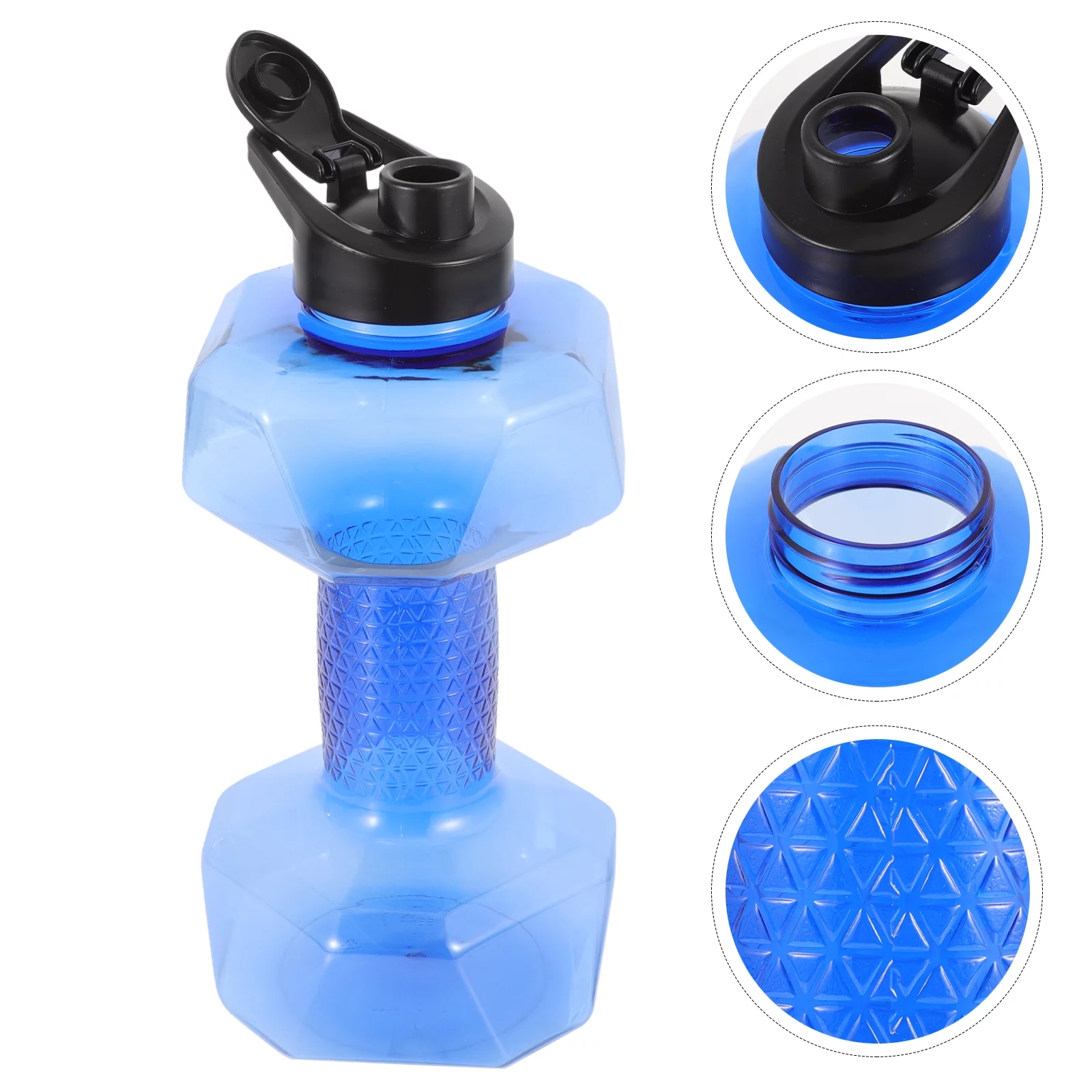 Eease Portable Dumbbell Water Bottle Flip Lid Sport Drinking Bottle