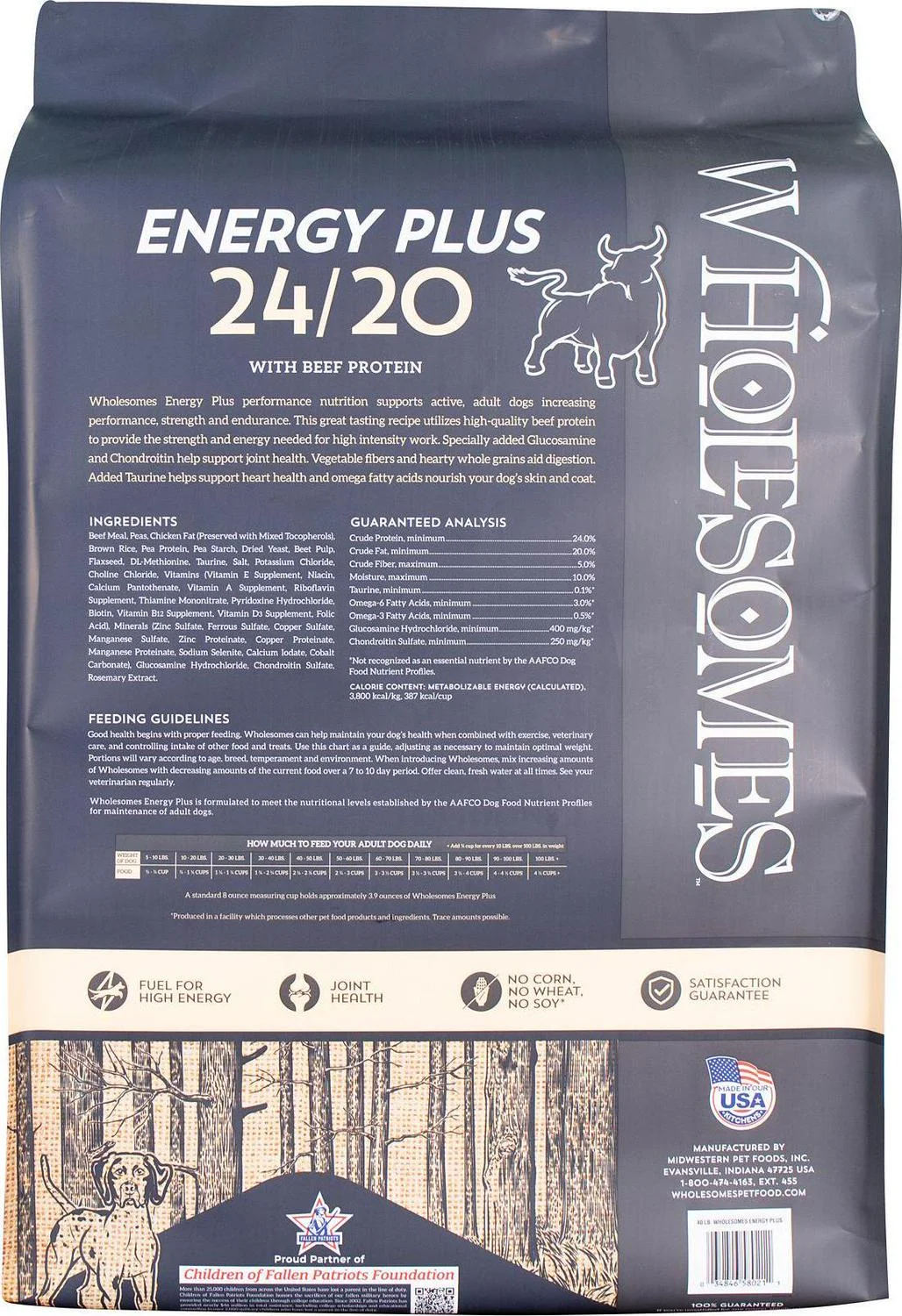 Wholesomes Energy Plus 24/20 Beef Recipe Dry Dog Food