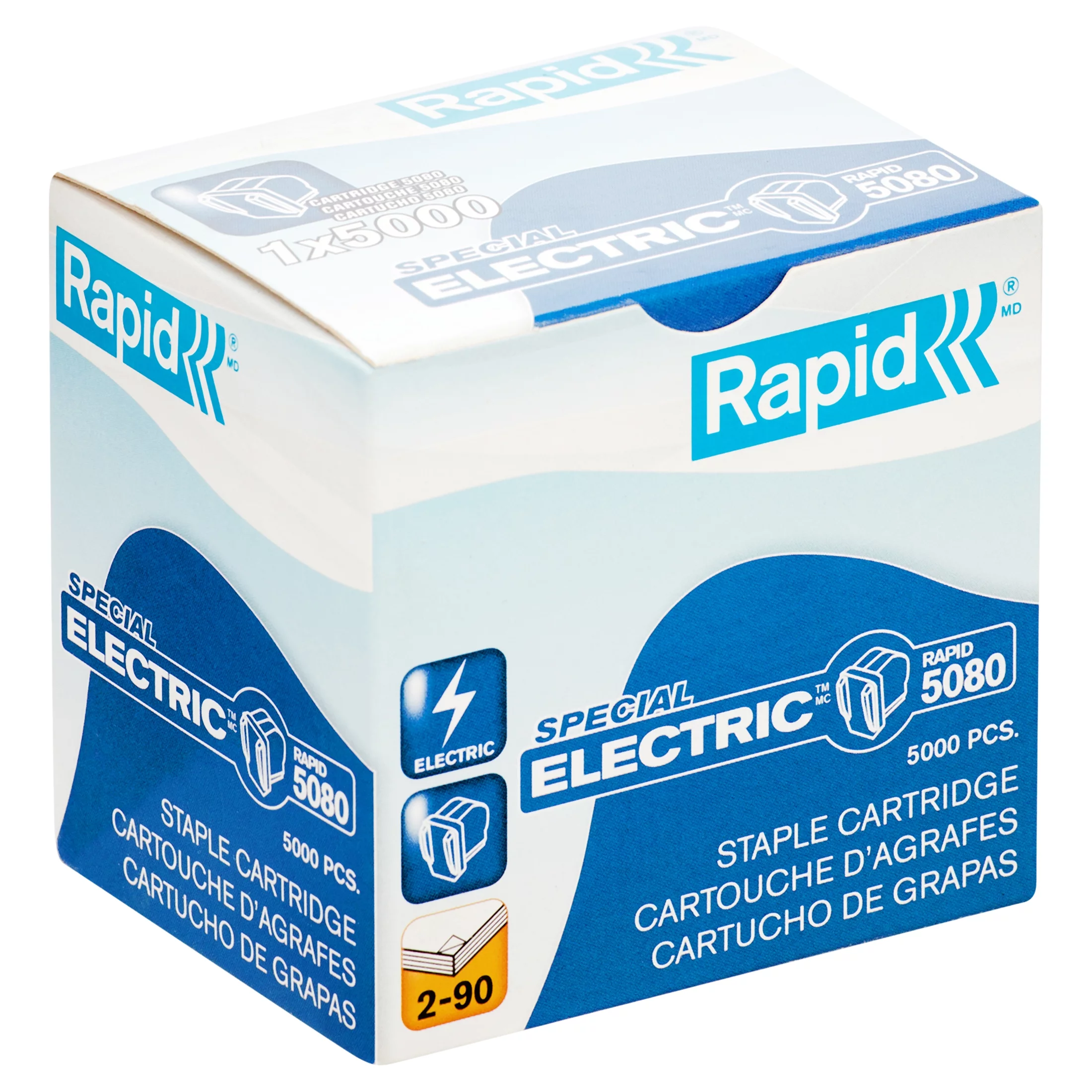 Rapid 5080e Staple Cartridge, Silver, 5000 / Box (Quantity)