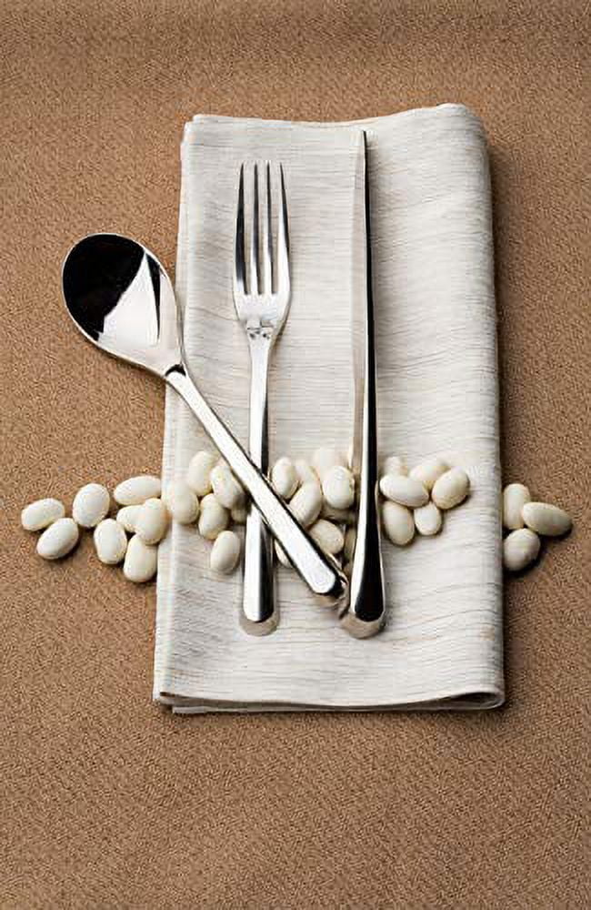 Nambe Aura 45 Piece Stainless Steel Flatware Set, Silver